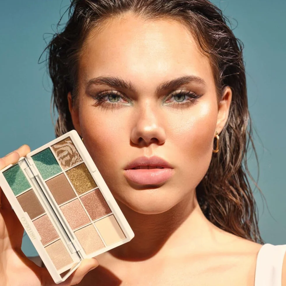 ARTDECO Paleta eyelights – 8 cieni do pudru o intensywnym kryciu – wysoko pigmentowane kolory dla wszechstronnego wyglądu – 1 x 1 szt.