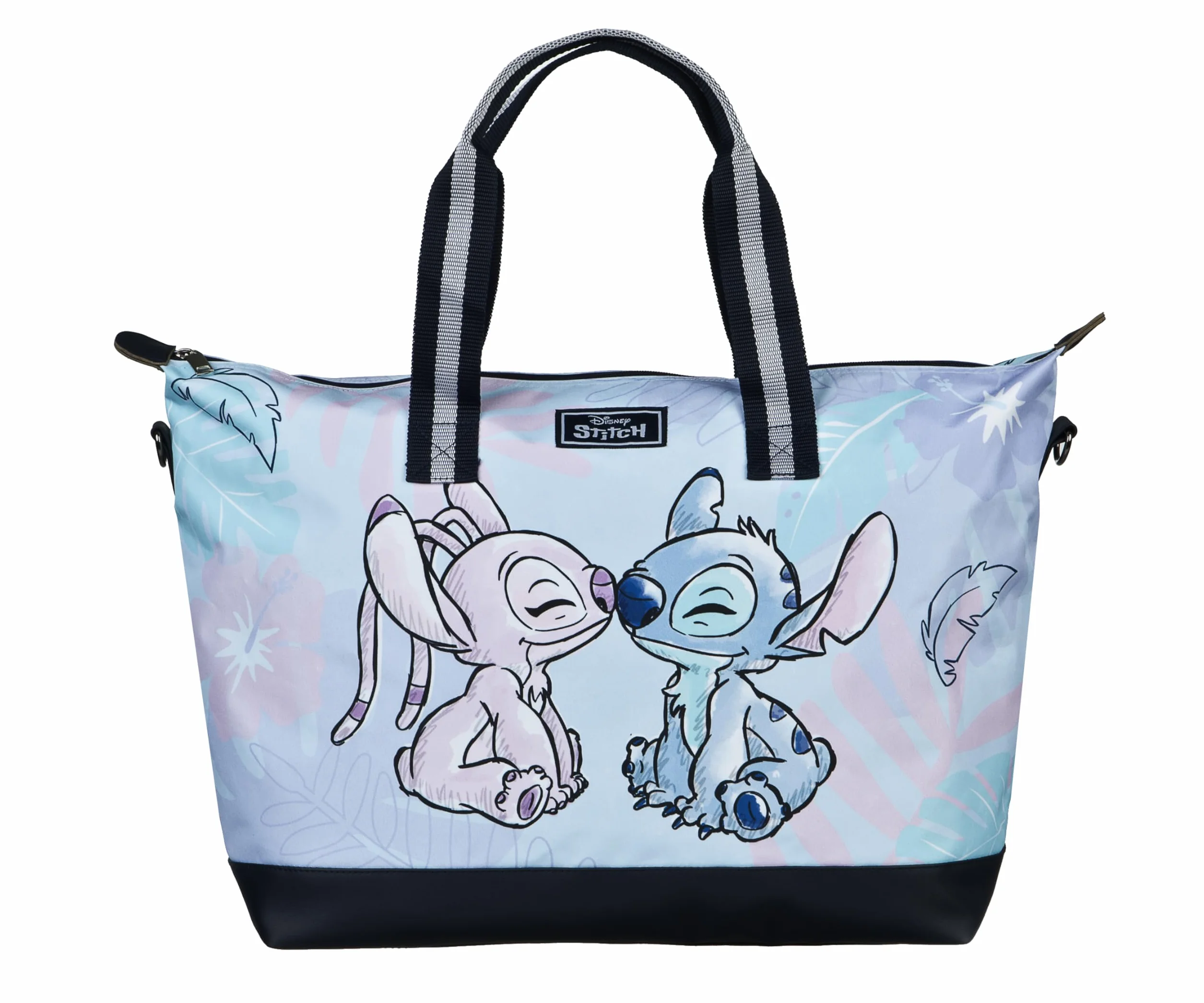 Undercover - Disney Stitch Weekender – torba do noszenia ze słodkim motywem ściegu – przestronna komora główna z małą kieszenią na zamek błyskawiczny – 2 uchwyty do noszenia i pasek na ramię
