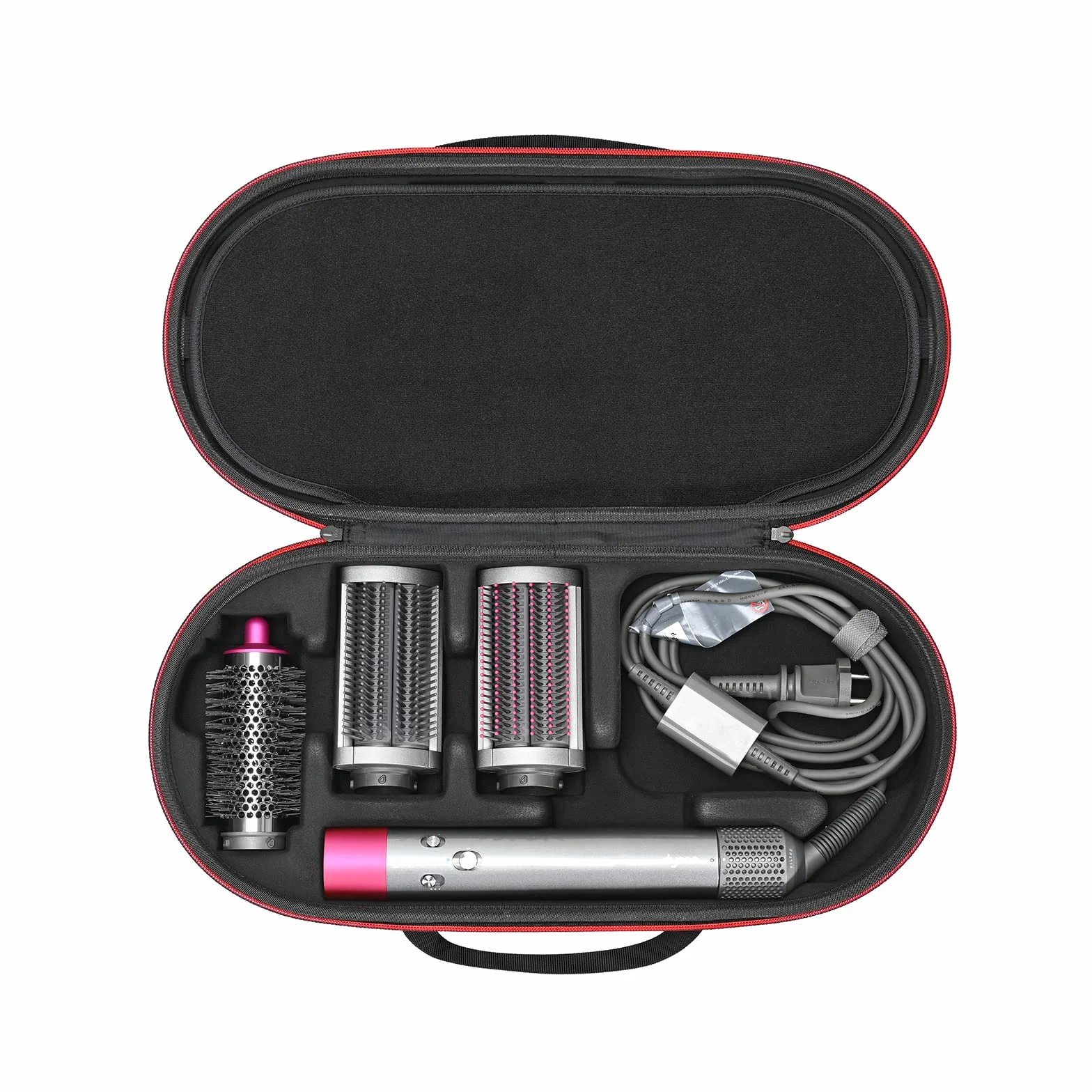 RLSOCO Twarde etui do Dyson Airwrap Complete Long/Complete Styler HS05 HS01 - Pasuje do 4 szt. długich beczek lub krótkich beczek - czarne (tylko etui, stylizator do włosów nie jest dołączony),
