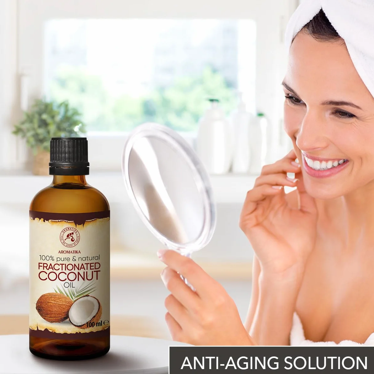 Fractionated Coconut Oil 100ml - Cocos Nucifera Oil - 100% Pure & Natural - Base Oil - Odorless - Intensive Face Treatment - Body Care - Skin - Hair - for Beauty - Massage Oil - Wellness