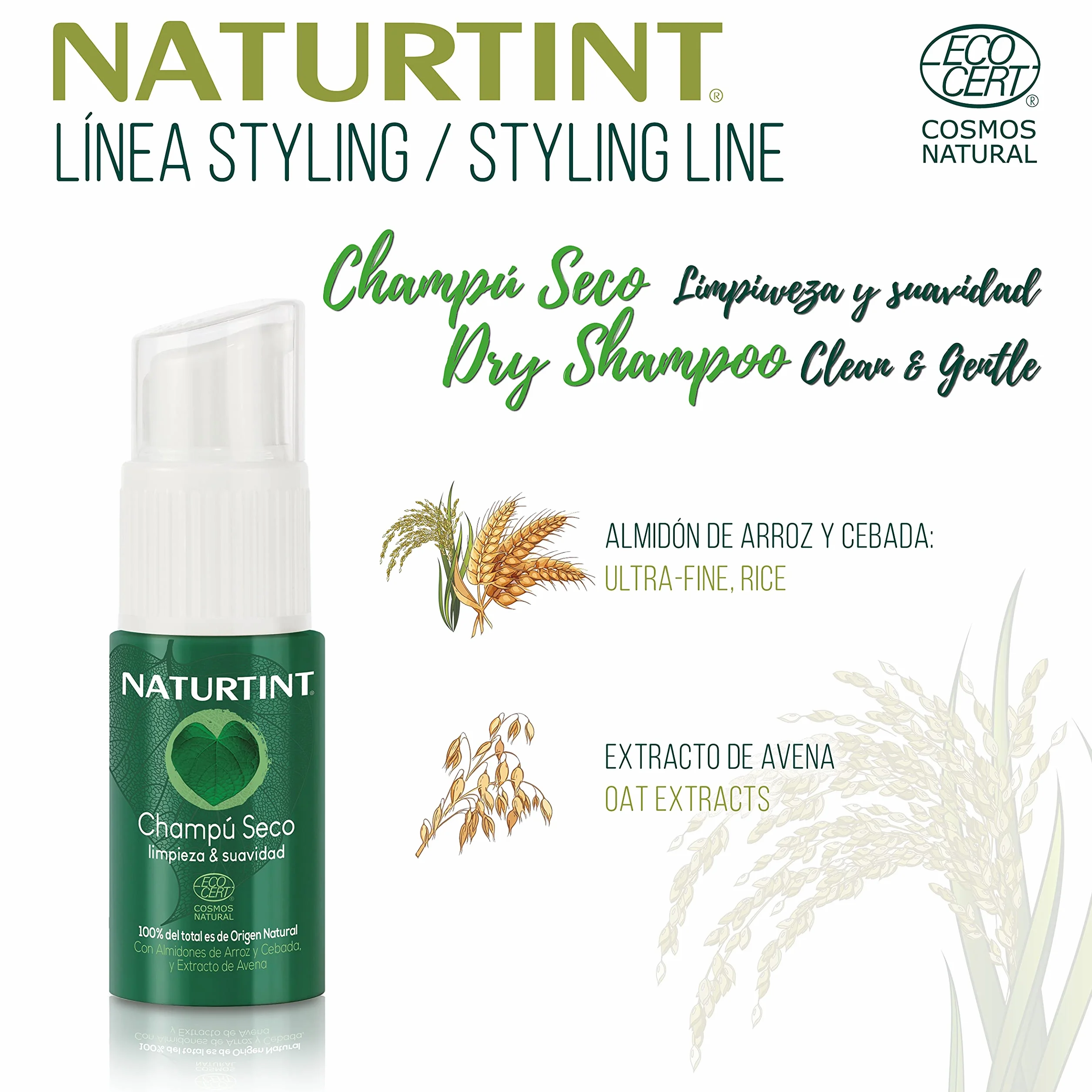 Naturtint suche szampon, pomaga wchłaniać nadmiar tłuszczu włosów, objętości i siły, płynniejsze włosy do zarządzania, 100% naturalnych składników - 20 gr