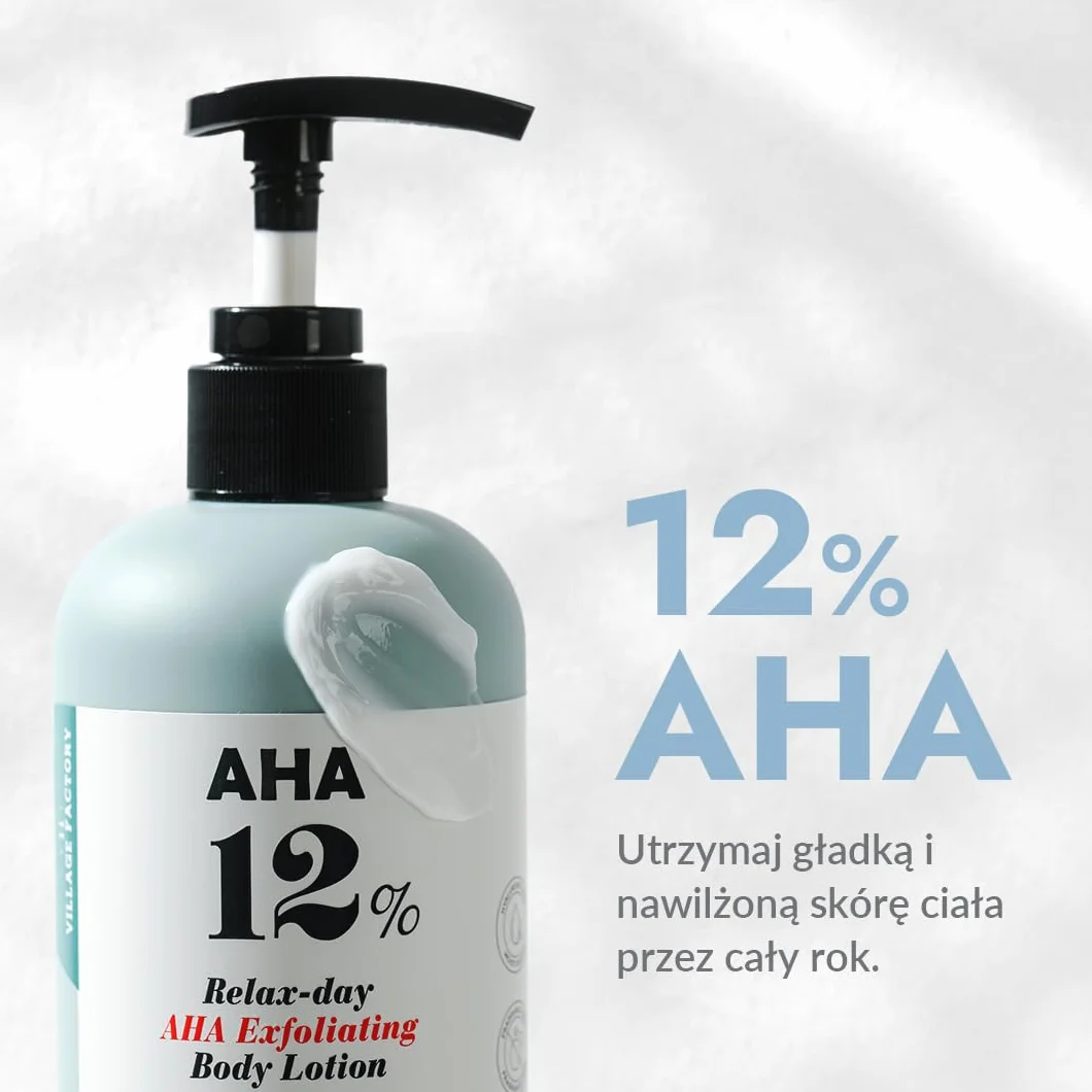 AHA Body Lotion Glicolic ACID 12% 300g Peeling Korean Skincare