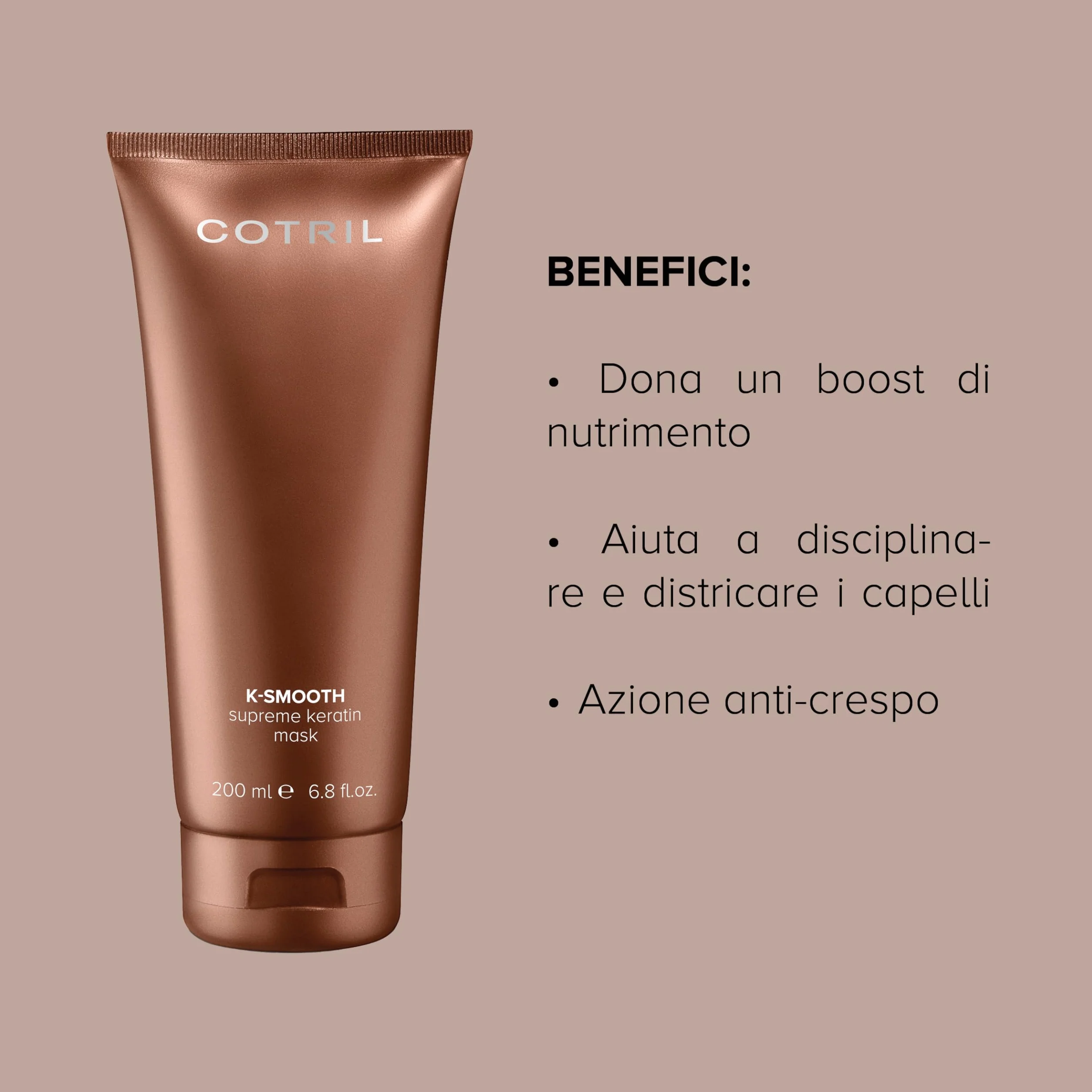 Cotril K-Smooth Supreme Keratin Mask 200ml Maschera Anti-Crespo