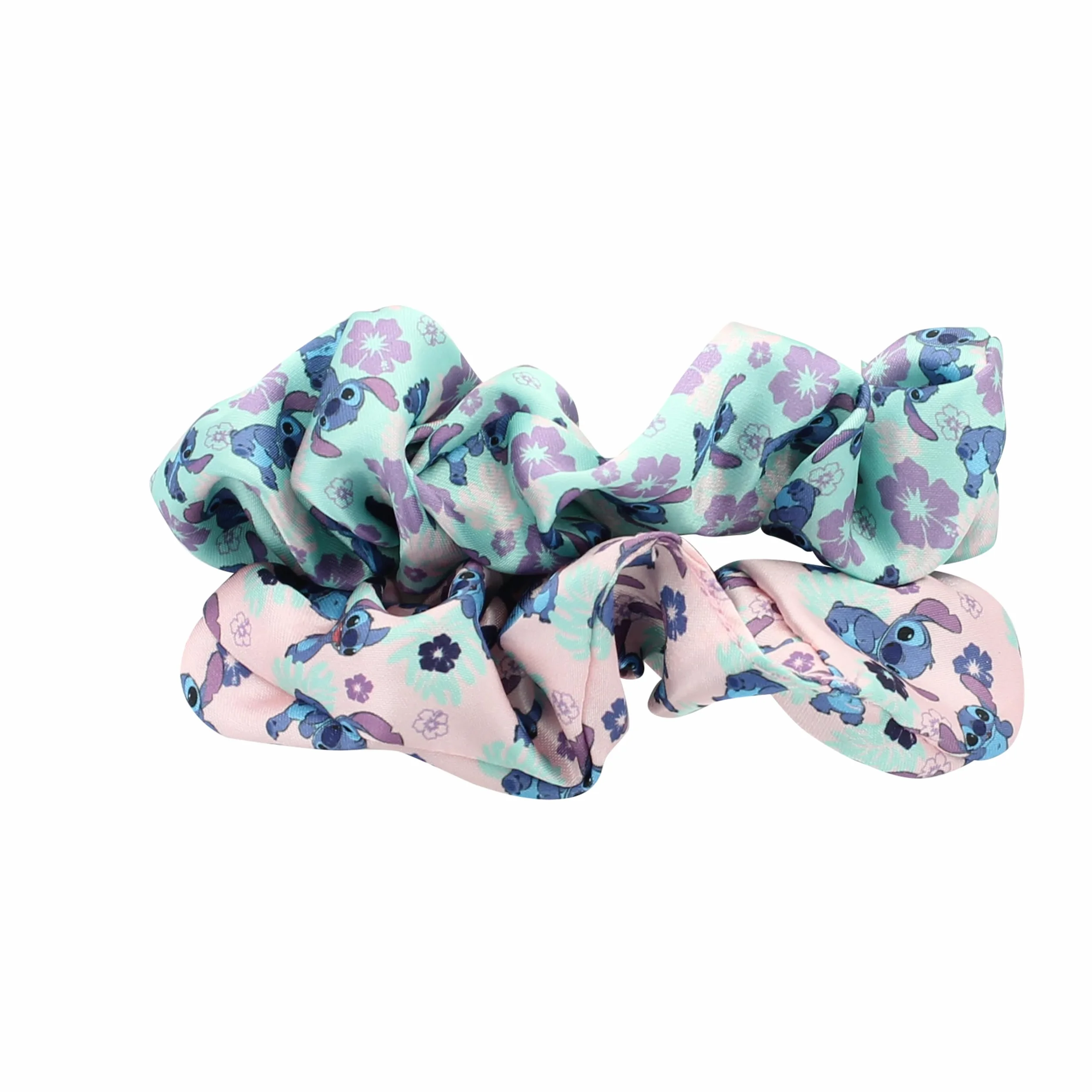 Disney Stitch - Chourou -Hair in Satin - The 2 części - Lilo & Stitch Print - Akcesoria dziewcząt, kobiety, dziecko - moda - elastyczne włosy - słodkie na włosy