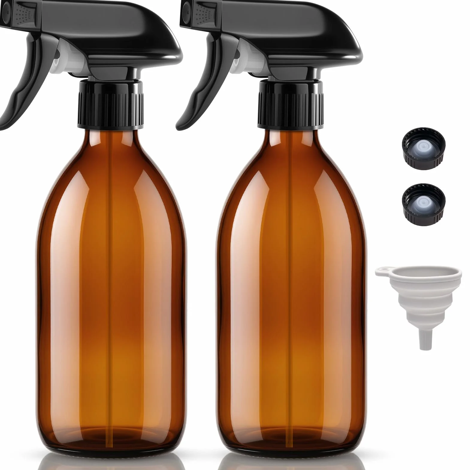 2 sztuki 500 ml spryskiwaczy szklanych, szklany rozpylacz do roślin, naczynie do napełnienia spryskiwaczy z regulowanym dyszą do natrysku, spryskiwacze do czyszczenia, olejków eterycznych