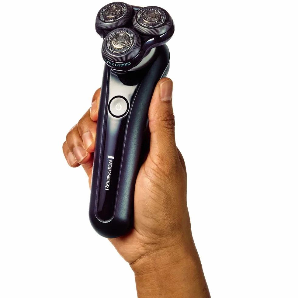 Remington X5 Limitless X Golarka elektryczna dla mężczyzn z hybrydowym systemem tnącym SynX, rotacyjna, na mokro i na sucho, trymer, elastyczne głowice, bezprzewodowa, 360° PivotBall, USB, XR1755