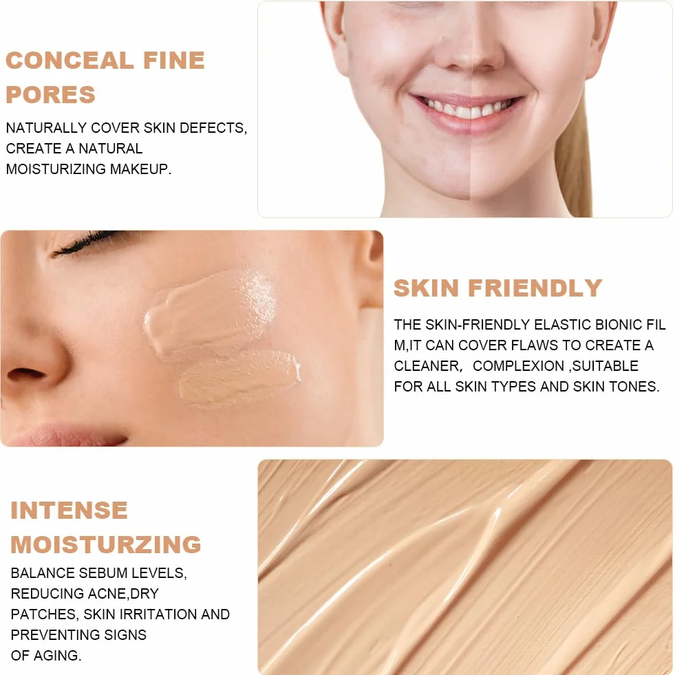 Poduszka powietrzna z głową grzyba CC Cream, Beauty Mushroom, kremowa poduszka powietrzna, podkład, korektor, krem BB, nawilżający, rozjaśniający, równomierny odcień skóry (kość słoniowa)