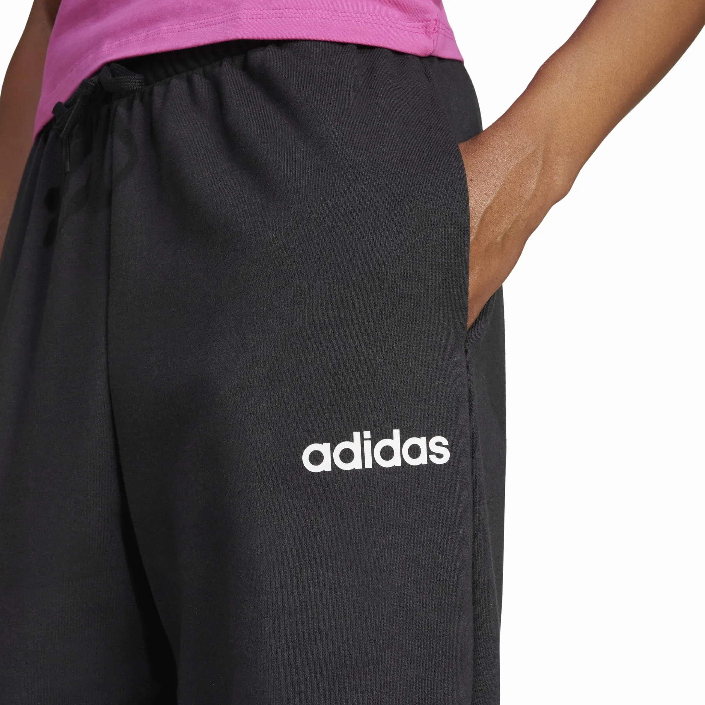adidas ESSENTIALS LINEAR FRENCH TERRY CUFFED PANTS - Spodnie Kobiety