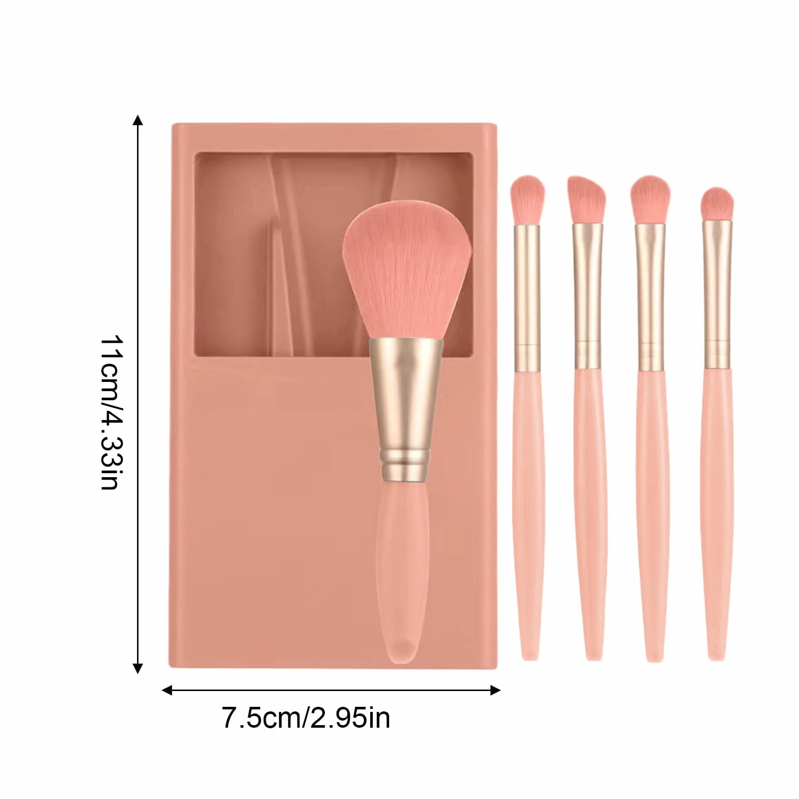Easy to Clean Makeup Brush - Make Up Brushes Set, Makeup Brushes with Case and Mirror, Eyeshadow Blending with Protective Carry Case, Cosmetic Brush Kit, Eye Applicator for Face Contouring Blending