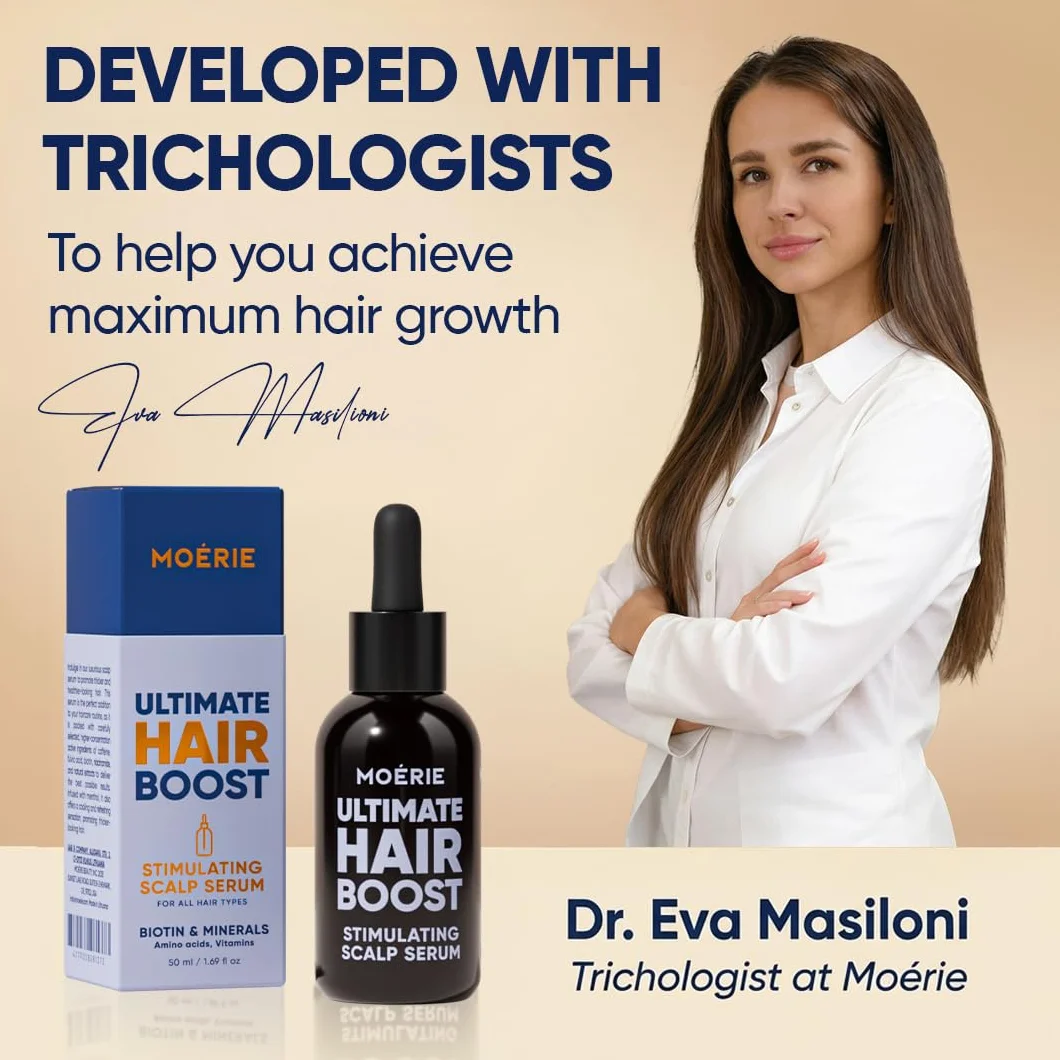 MOERIE Hair Growth Serum 50 ml – przyspiesza porost włosów i zapobiega wypadaniu włosów u kobiet – serum na porost włosów na skórze głowy – serum przeciw wypadaniu włosów (zestaw 2 szt.)