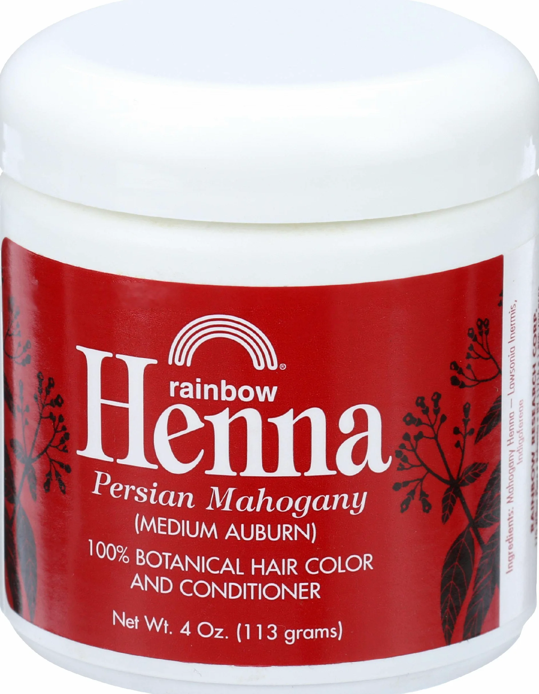 Rainbow Research Henna Persian Mahogany Hair Color and Conditioner Organic 113 g