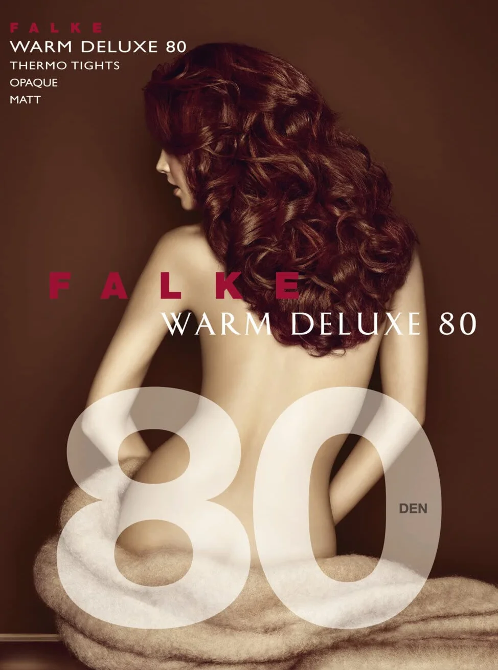 FALKE Kobiety Rajstopy Warm Deluxe 80 DEN W Ti Kryjące Grube kryjące jednokolorowe 1 Para, Niebieski Marine 6179, S-M