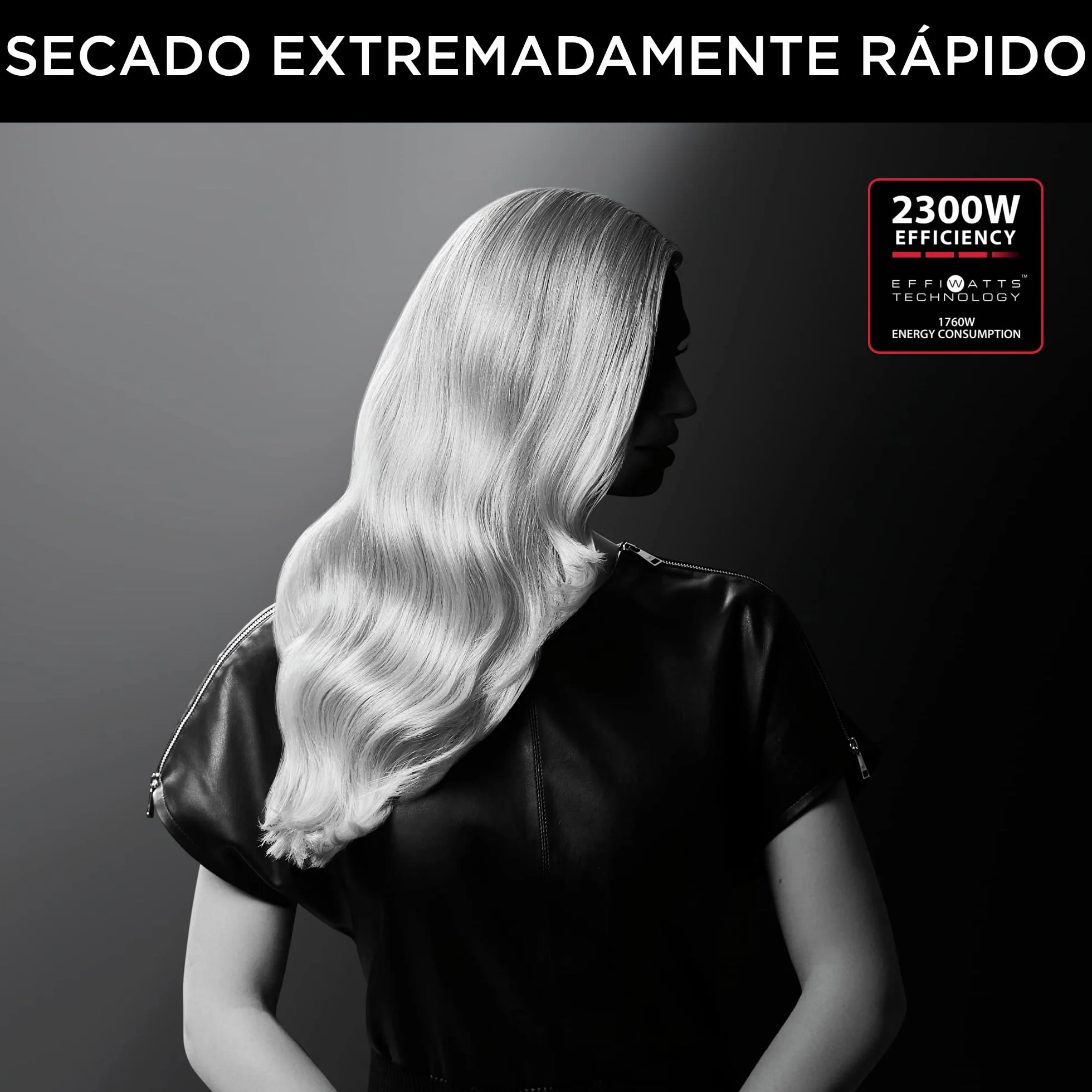 Rowenta x Karl Lagerfeld CV581L Studio Dry suszarka do włosów | energooszczędna technologia Effiwatt | 6 poziomów prędkości/temperatury | kontrola termiczna | koncentrator | poziom zimnego powietrza |