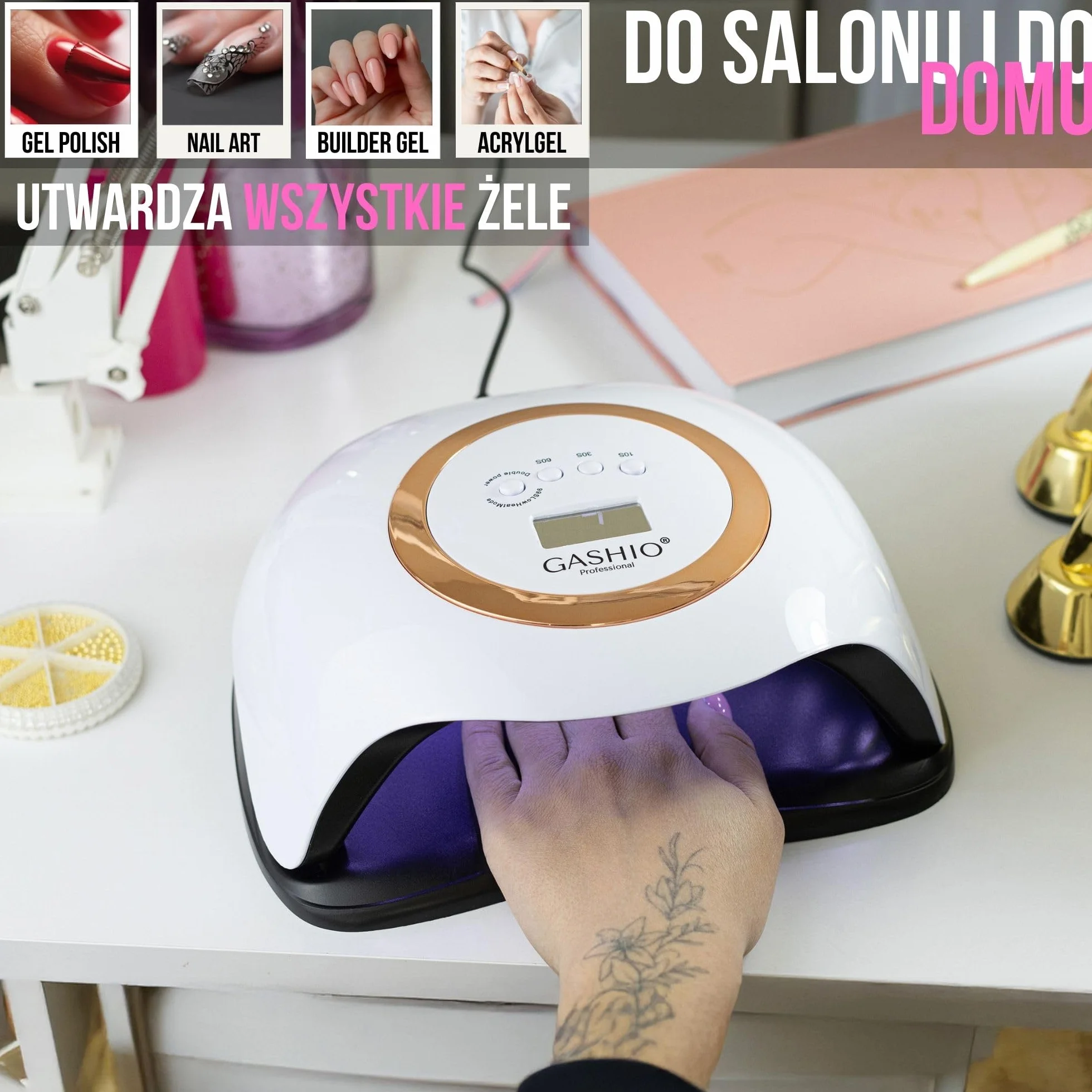 Lampa UV do paznokci żelowych – lampa UV LED do paznokci żelowych – lampa LED do paznokci – suszarka do paznokci LED – lampa do paznokci z timerem i czujnikiem – suszarka do paznokci do