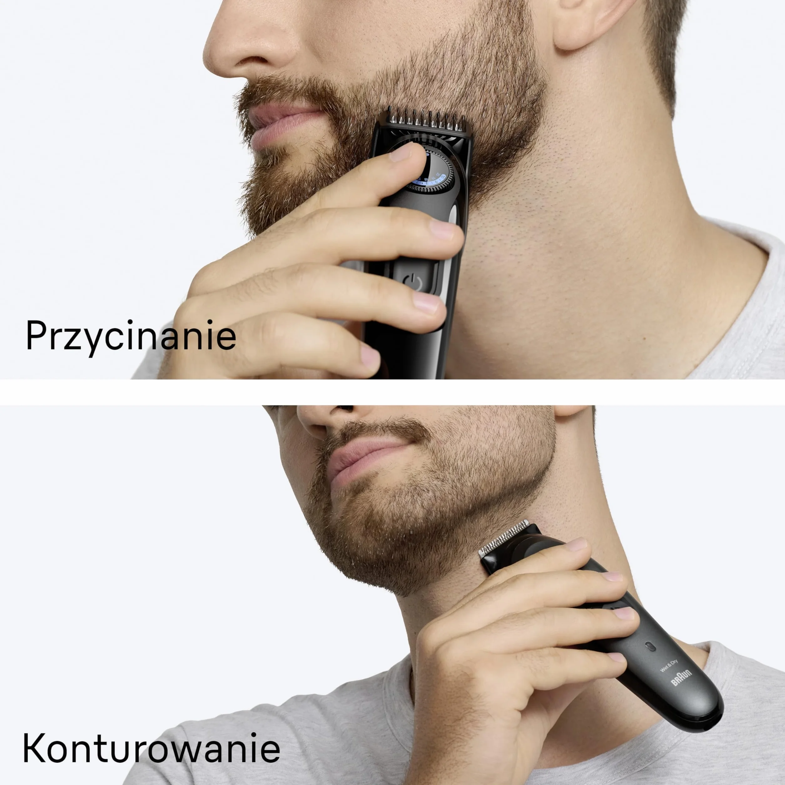 Braun Series 3 Trymer do zarostu BT3520, 40 ustawień długości, 50-minutowy czas działania, czarny/niebieski
