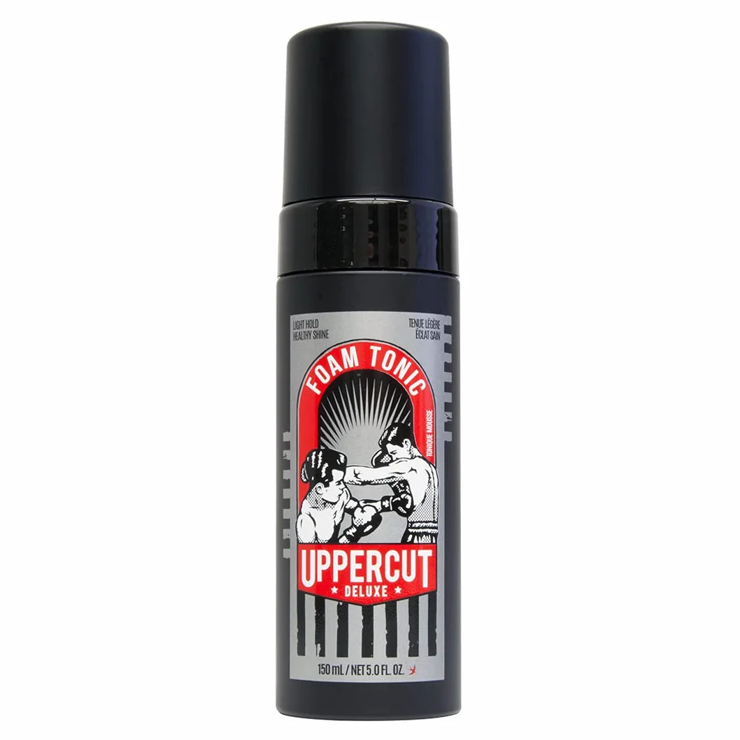 Uppercut Deluxe Foam Tonic, Light Hold and Light Shine Hair Mousse, Use as a Styling Product or Heat Protection, Suitable For All Hair Types 150g