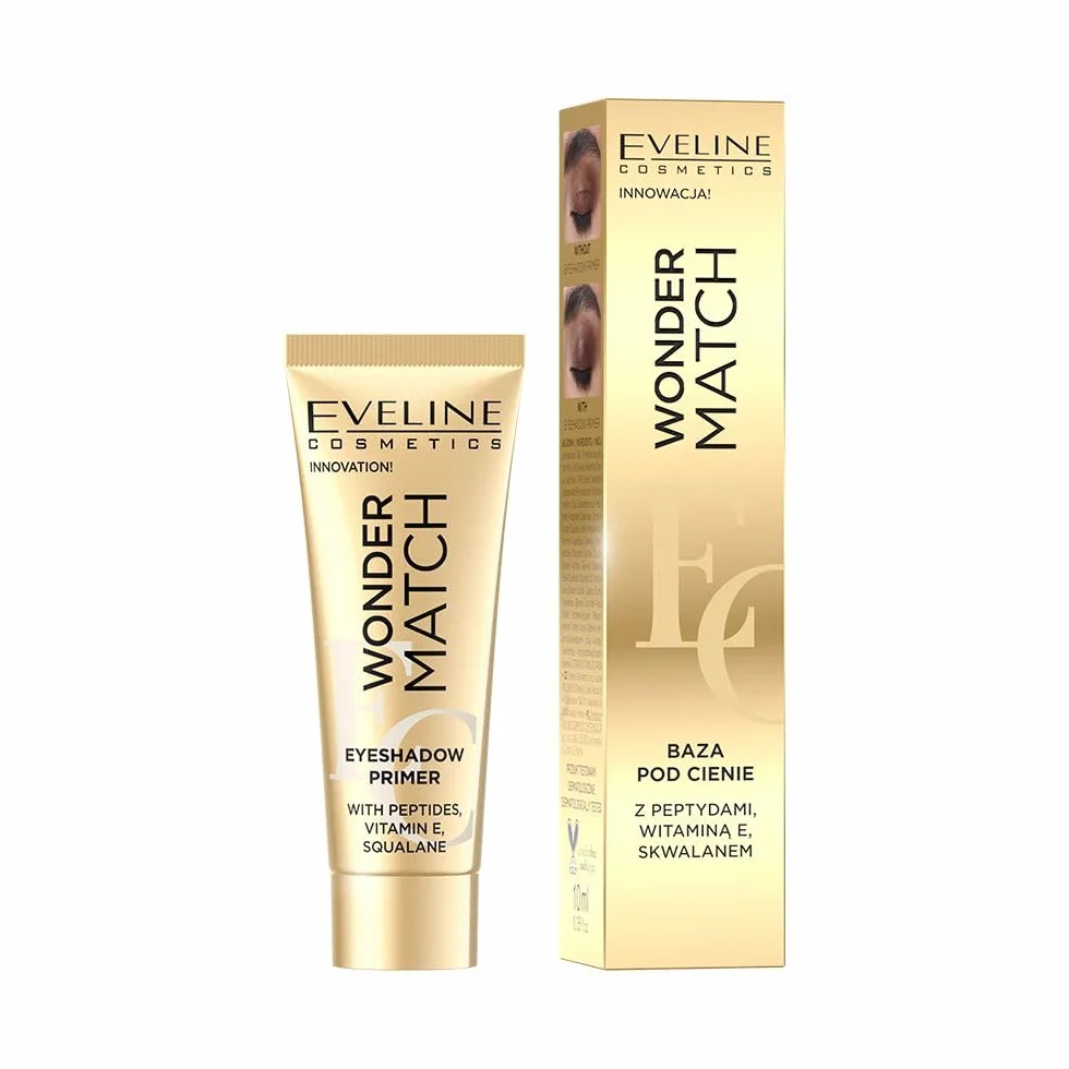 Eveline Cosmetics Wonder Match długotrwały podkład do cieni do powiek z skwalanem, witaminą E i peptydami – wegańska formuła bez mikroplastiku