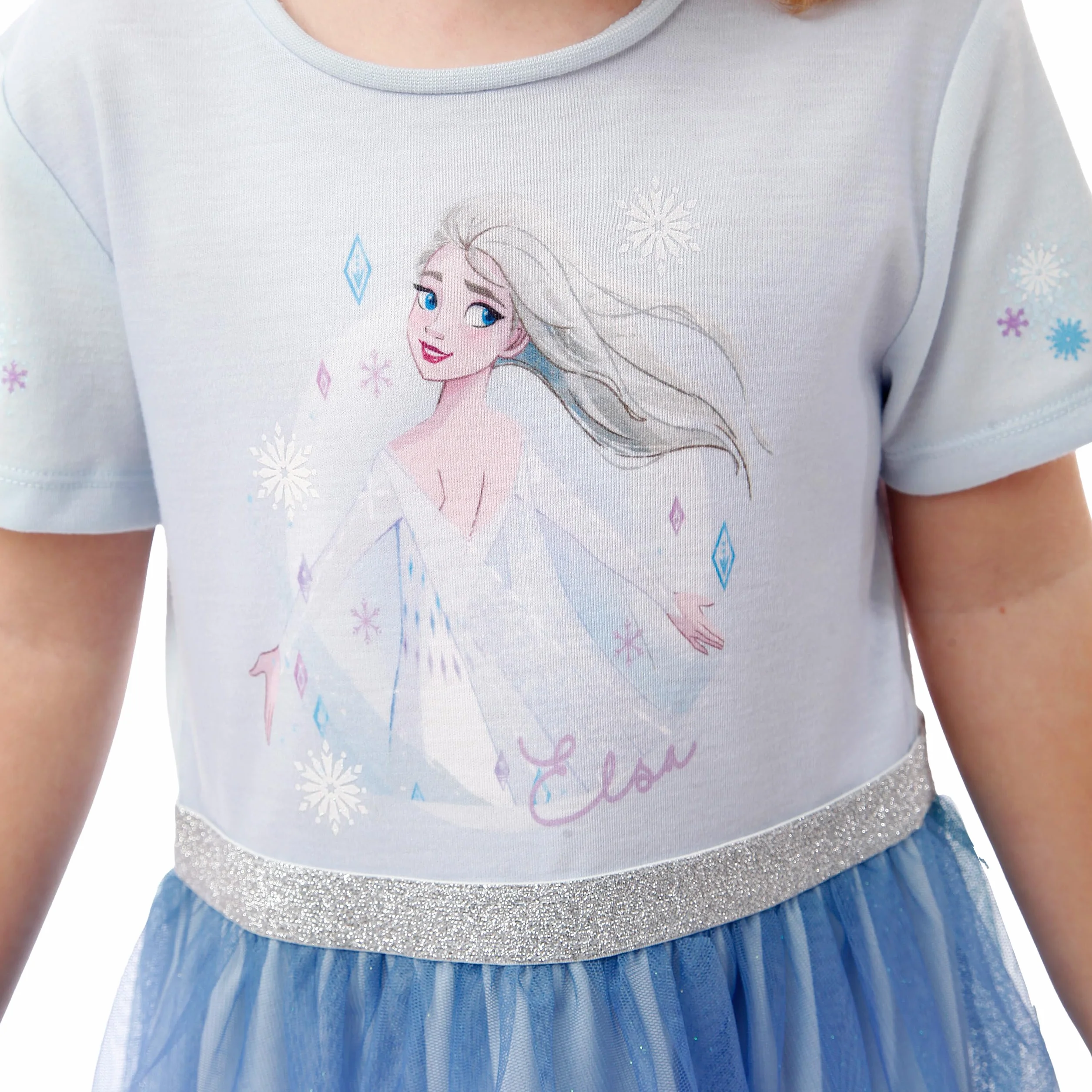 Koszula nocna Disney Kraina Lodu | Koszula nocna z krótkim rękawem Elsa Princess dla dziewczynek | Wiek od 18 miesięcy do 10 lat