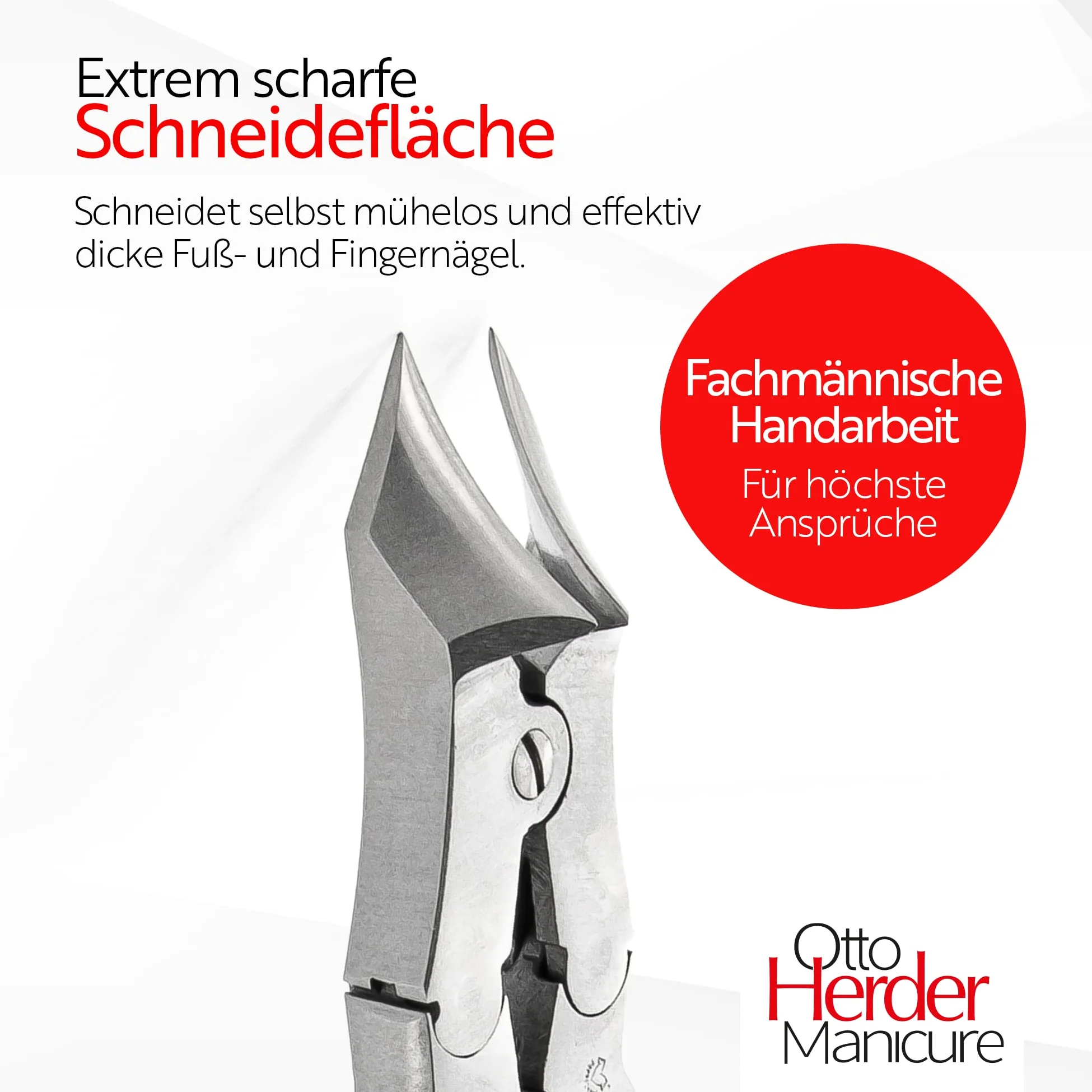 OTTO HERDER obcinacz do paznokci cążki do grubych paznokci 16 cm stal nierdzewna