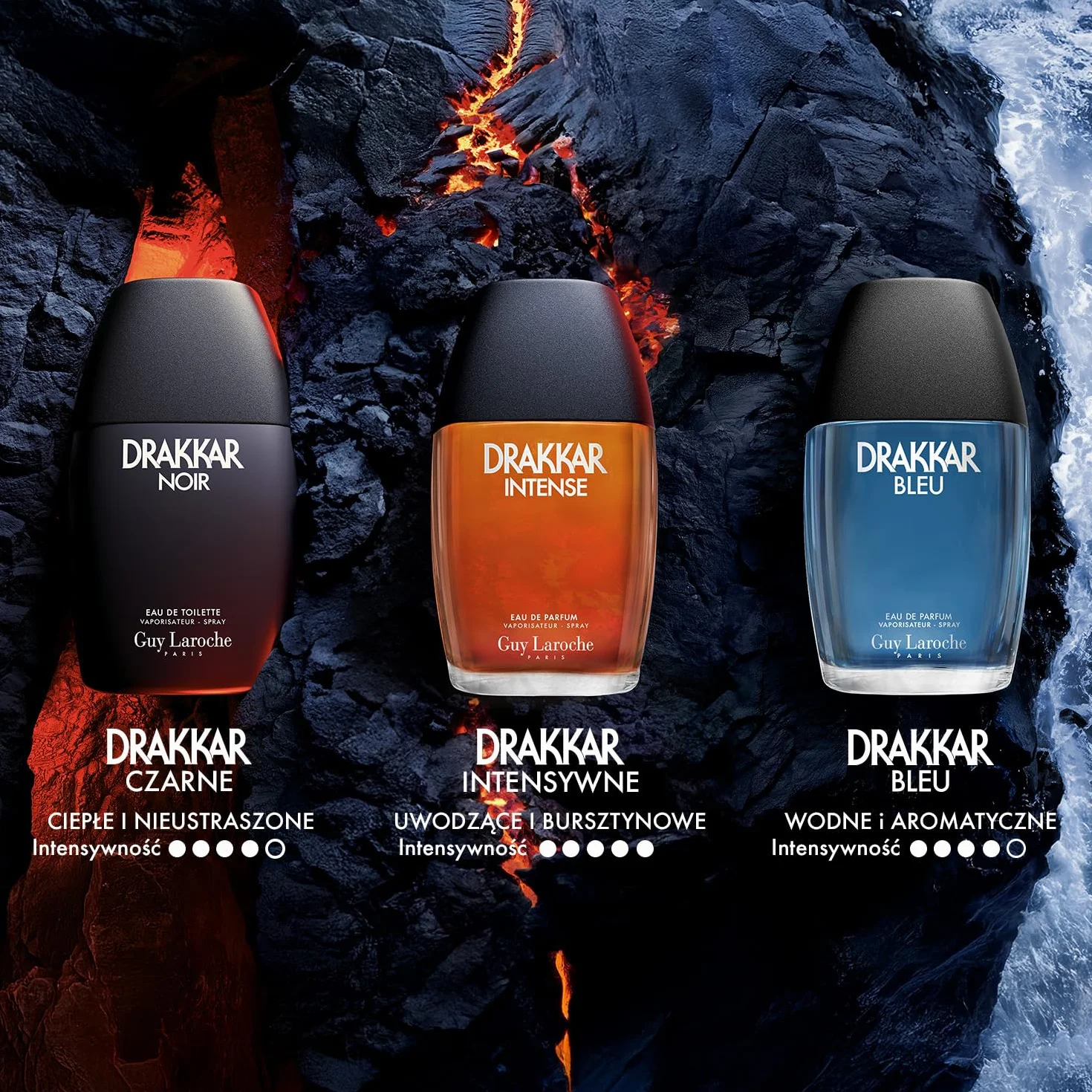 Guy Laroche Drakkar Bleu, Ikoniczny projektancki zapach, potężne, wodne i świeże perfumy, 100 ml