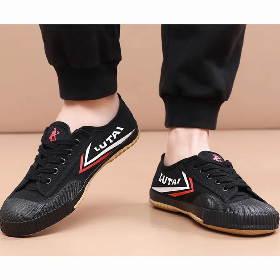 Buty do sztuk walki Unisex Tai-Chi Sneakers Shaolin Monk Buty do sztuk walki Moda Qigong Trainerss,Black,38 EU