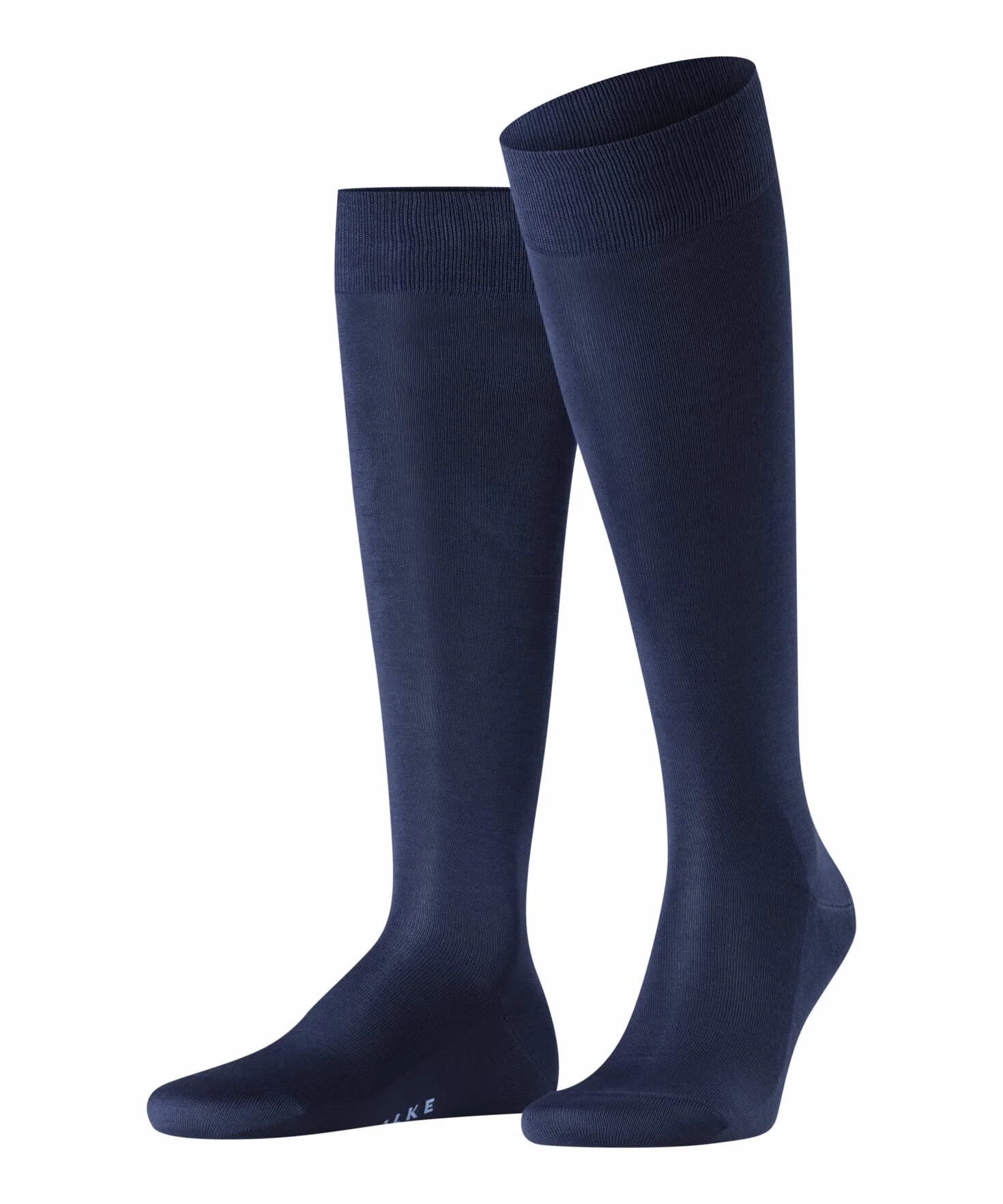 FALKE Mężczyźni Podkolanówki Tiago M Kh zrównoważona bawełna fil d'ecosse długie jednokolorowe 1 Para, Niebieski Royal Blue 6000, 43-44
