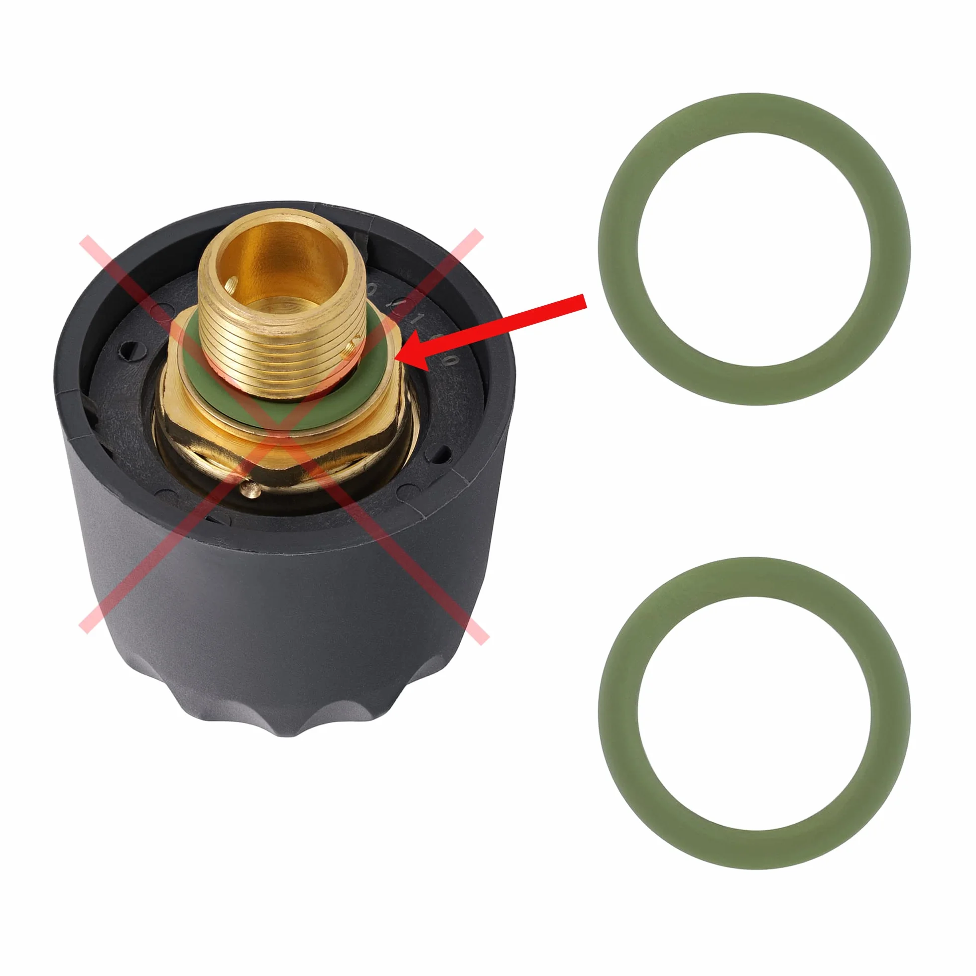 2 x uszczelka o-ring do stacji parowej, zamknięcie zbiornika D = 16 mm, kompatybilne jako zamiennik do Tefal Calor Rowenta Moulinex (D52 D=16 mm)