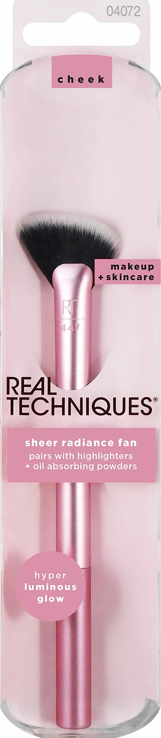REAL TECHNIQUES Pędzel wachlarzowy Sheer Radiance, do zakreślaczy i proszków, 1 opakowanie