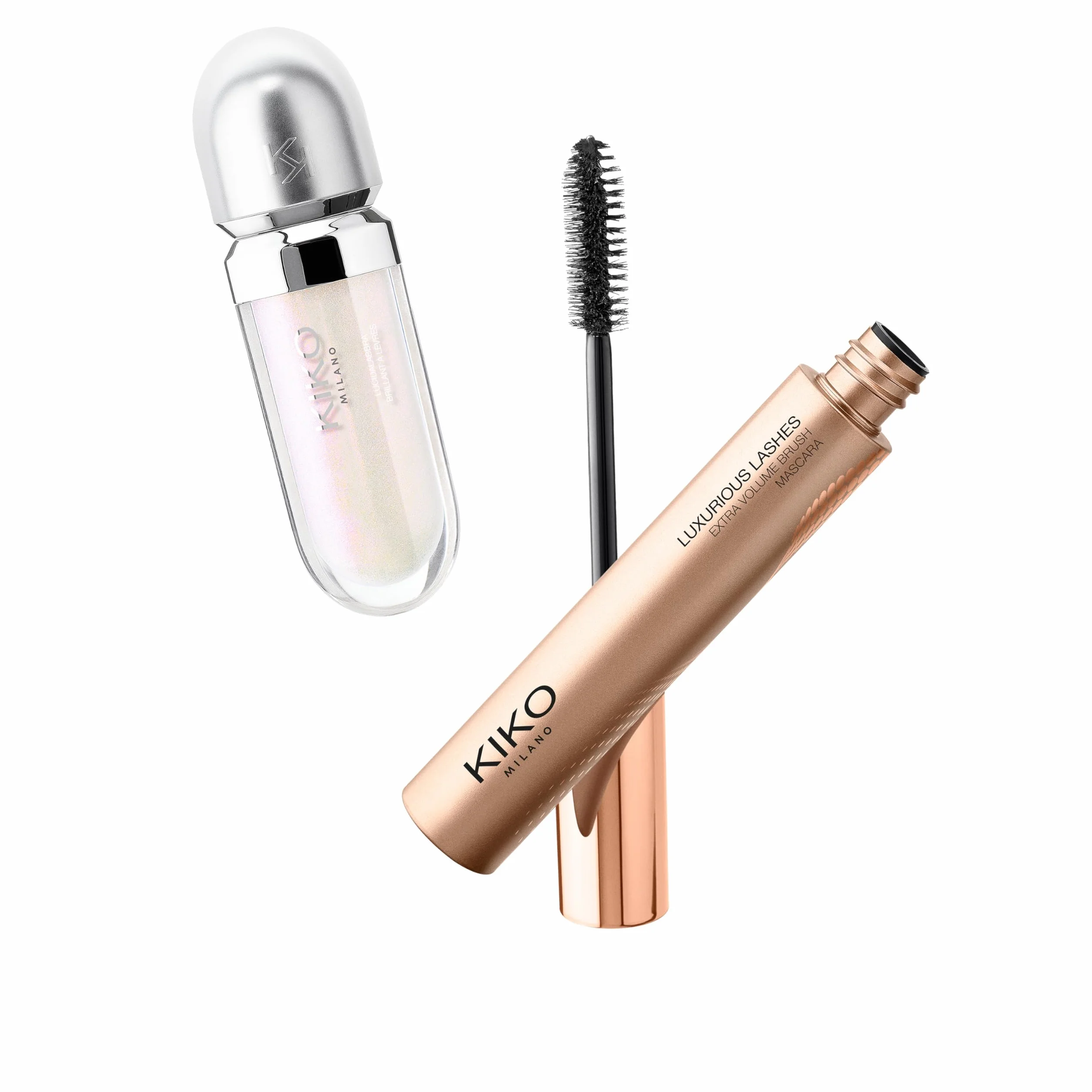 KIKO Milano Snow-Kissed Holiday Mountain Buddies Make Up Gift Set, Zestaw Upominkowy Do Makijażu: Błyszczyk Do Ust 3D Hydra I Tusz Do Rzęs