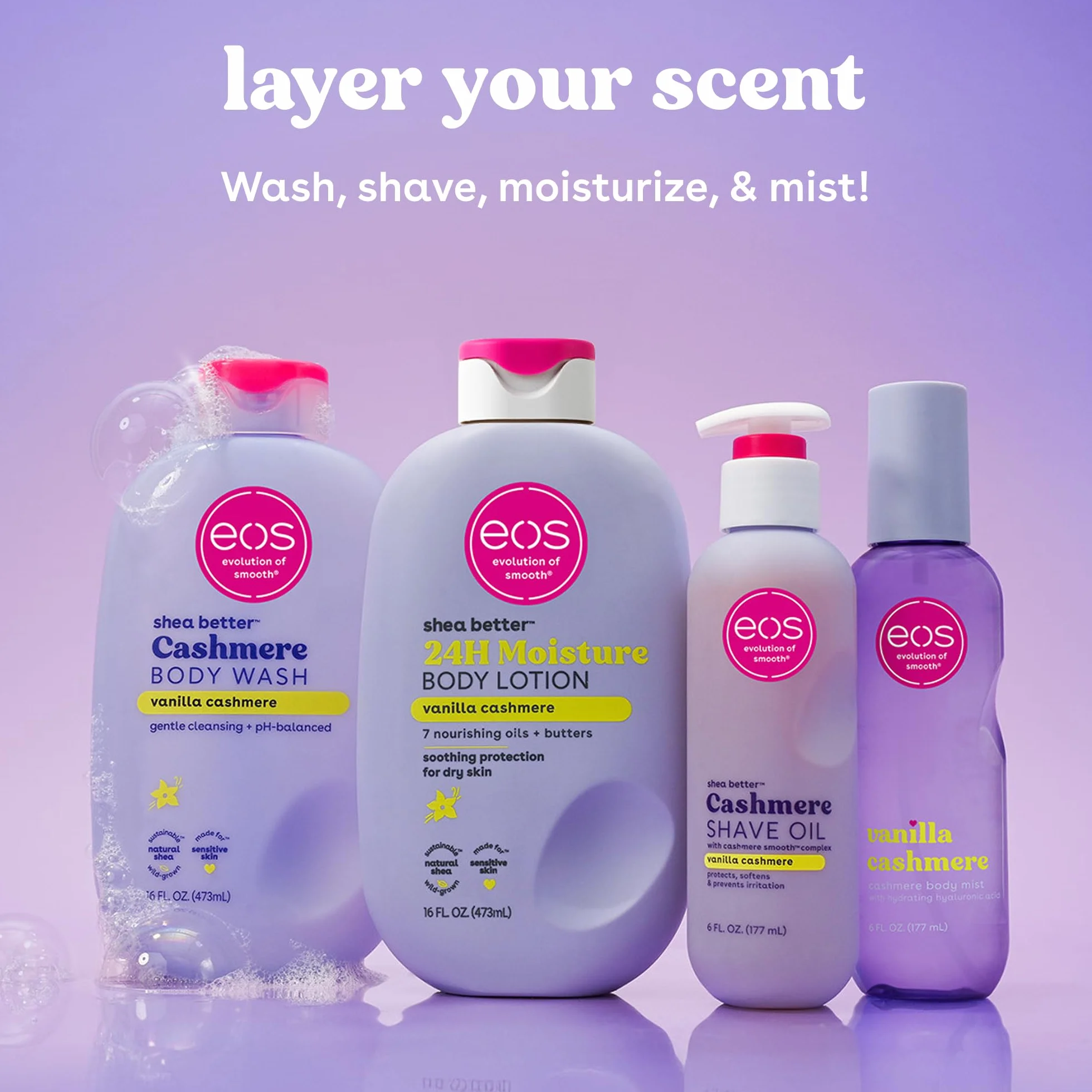 Eos Shave Oil Vanilla Cashmere Scented 6 fl oz