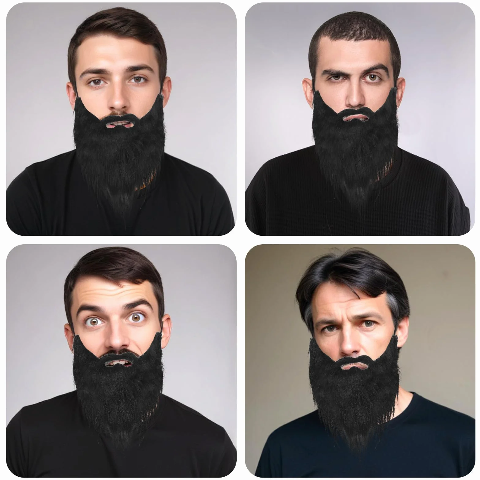 Sztuczna broda sztuczne wąsy sztuczne włosy na twarzy nowość wąsy sztuczne brody na kostium Halloween Boże Narodzenie cosplay
