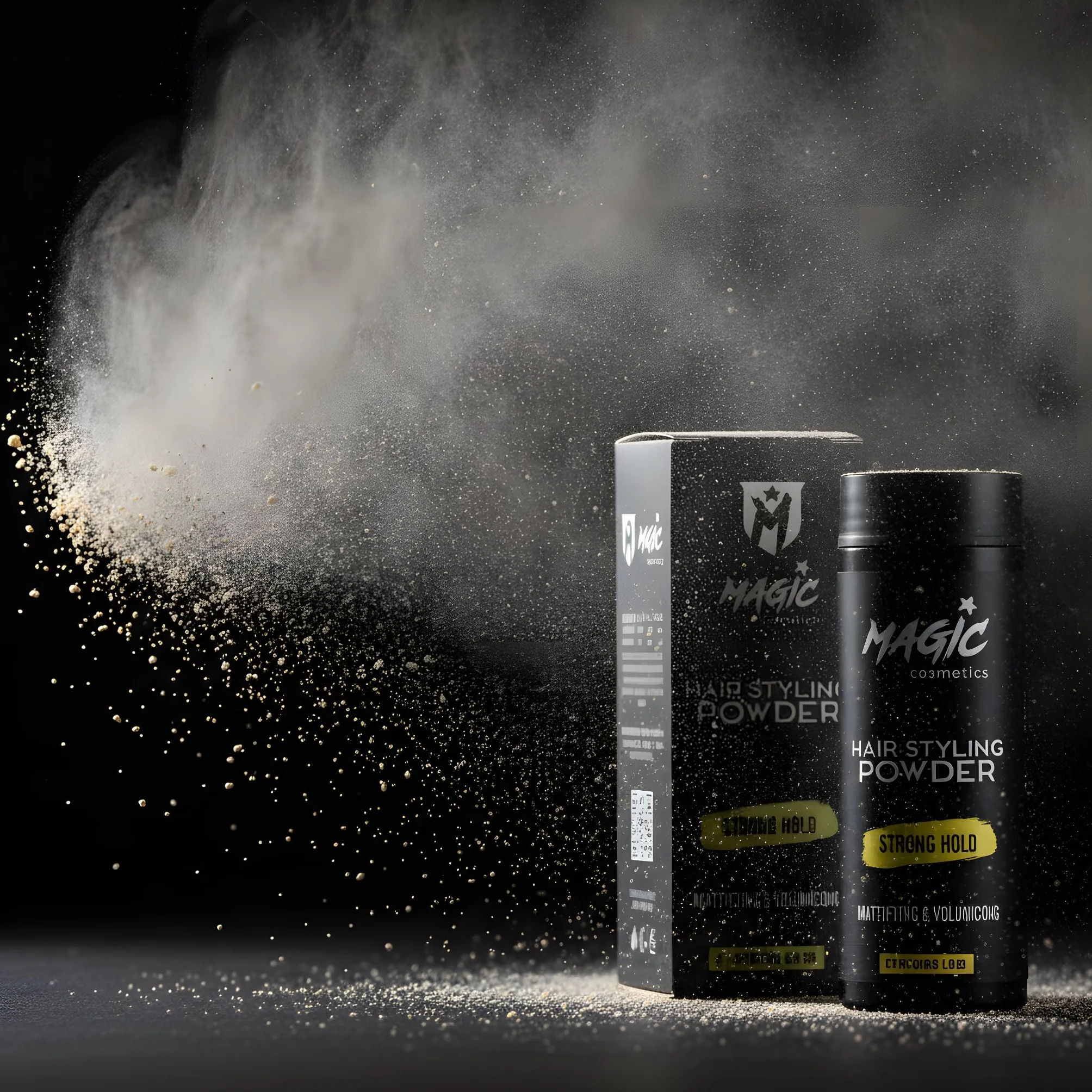 Magic Cosmetics Puder do włosów dla mężczyzn, stylizacja włosów unisex, matowy wygląd, antygrawitacyjna stylizacja proszku, niewidoczna tekstura, natychmiastowe zwiększenie objętości i korzeni