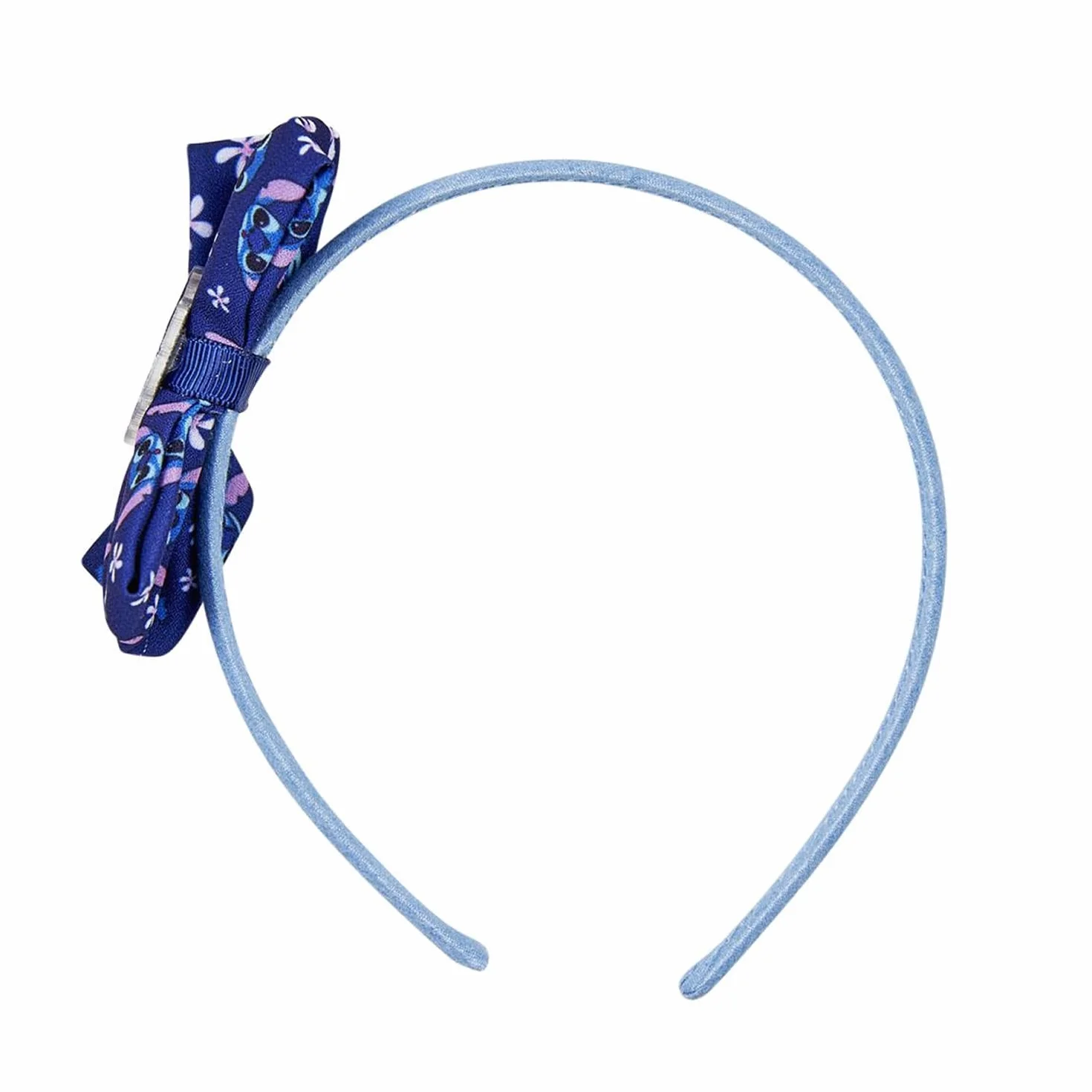 Opaska do włosów Disney Stitch zawiera kokardkę z boku z nadrukiem ściegu dla dziewcząt