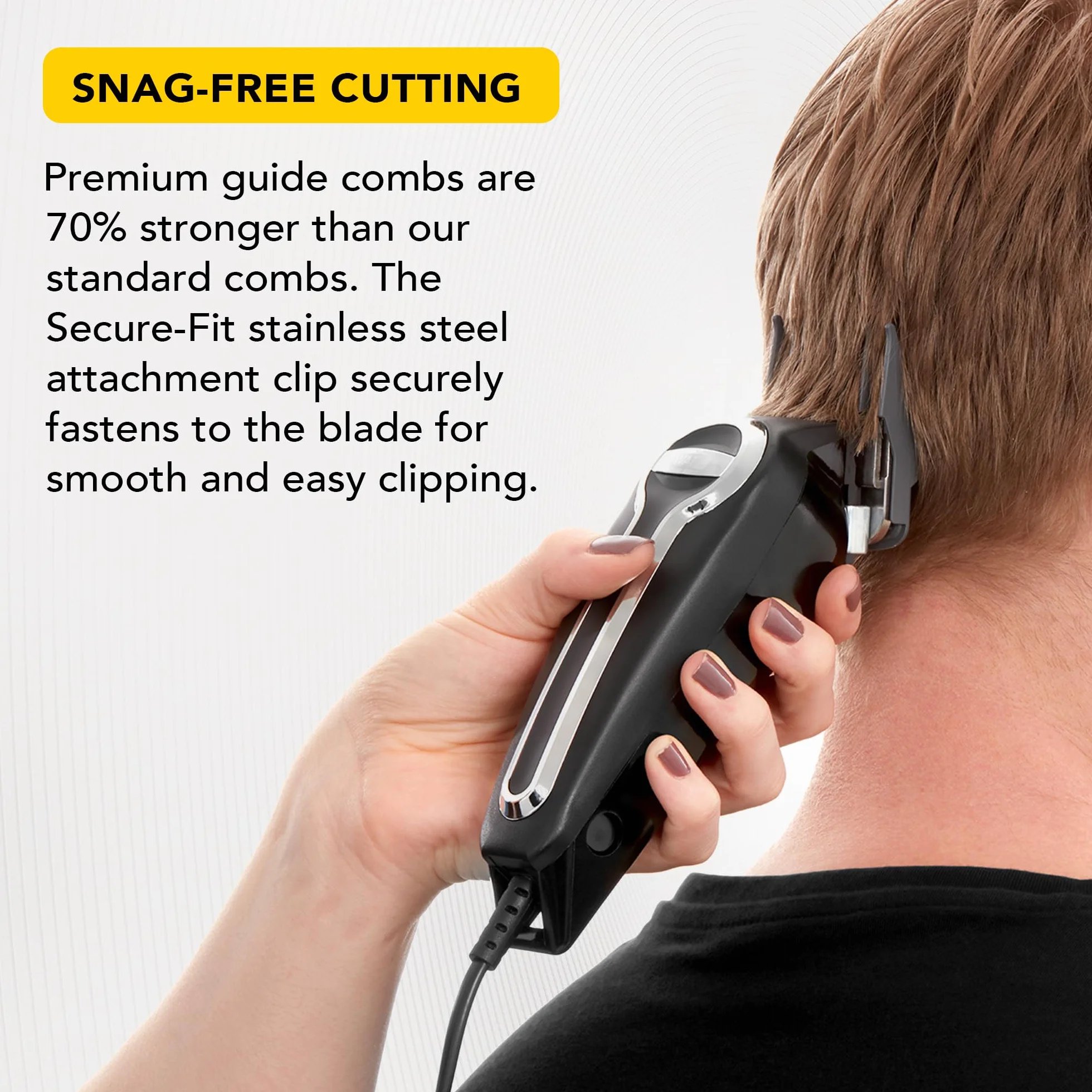 WAHL Elite Pro Head Shaver, maszynka do strzyżenia włosów dla mężczyzn, grzebienie tnące Secure Fit Premium, profesjonalna maszynka do strzyżenia włosów, przewodowa, samoostrzące się precyzyjne ostrza