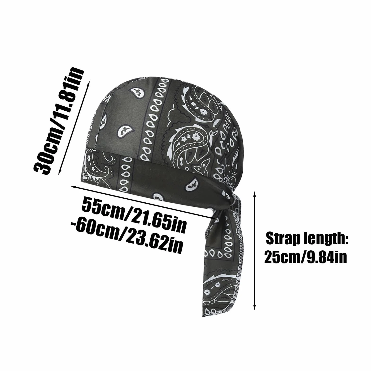 Czapka piracka dla kobiet, oddychaj?ca czapka kapitana pirata, 50-60 cm, odporna promieniowanie UV, elastyczna czapka z tkaniny, stylowa w?drówki, jazda rowerze, owijanie w?osów akcesoria do