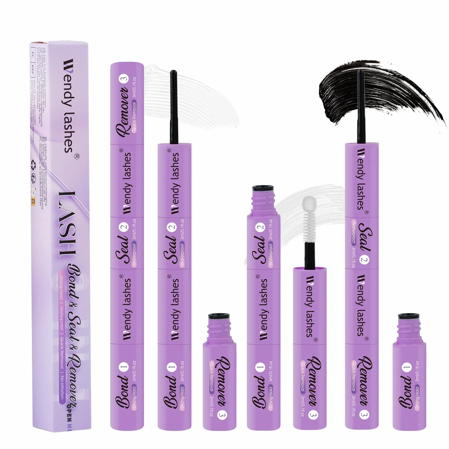 Wendy Lashes Lash Bond and Seal 3 w 1 klej do rzęs wodoodporny długotrwały