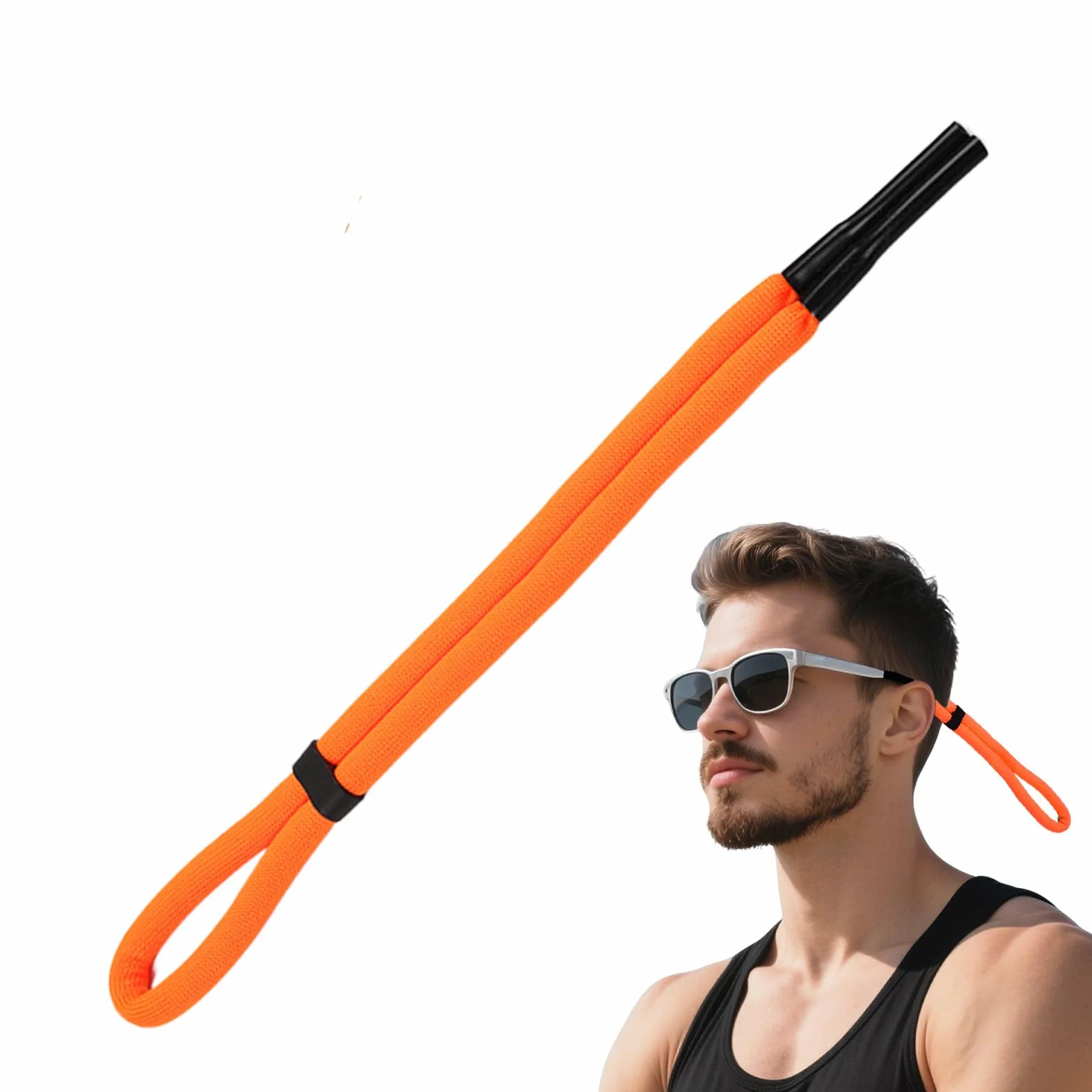 Pływający pasek do okularów przeciwsłonecznych, sznurek do okularów, szybkoschnąca smycz 65 cm, lekki komfort, pasek do okularów na plażę, nad jezioro, sporty wodne, kajakarstwo, pływanie