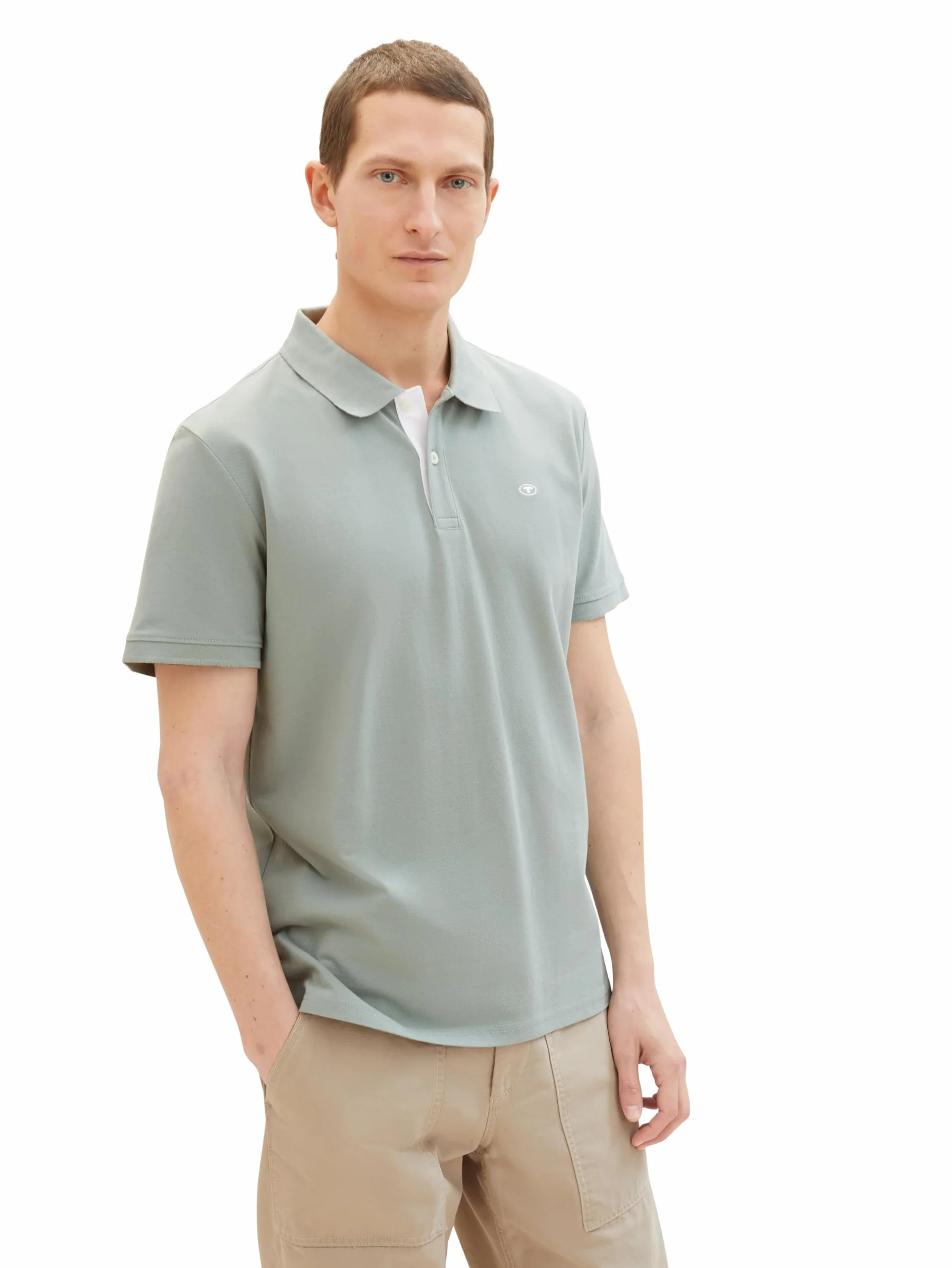 TOM TAILOR 1031006 Koszulka polo Basic Piqué Mężczyźni, 27842 - Iced Grey Mint, XL