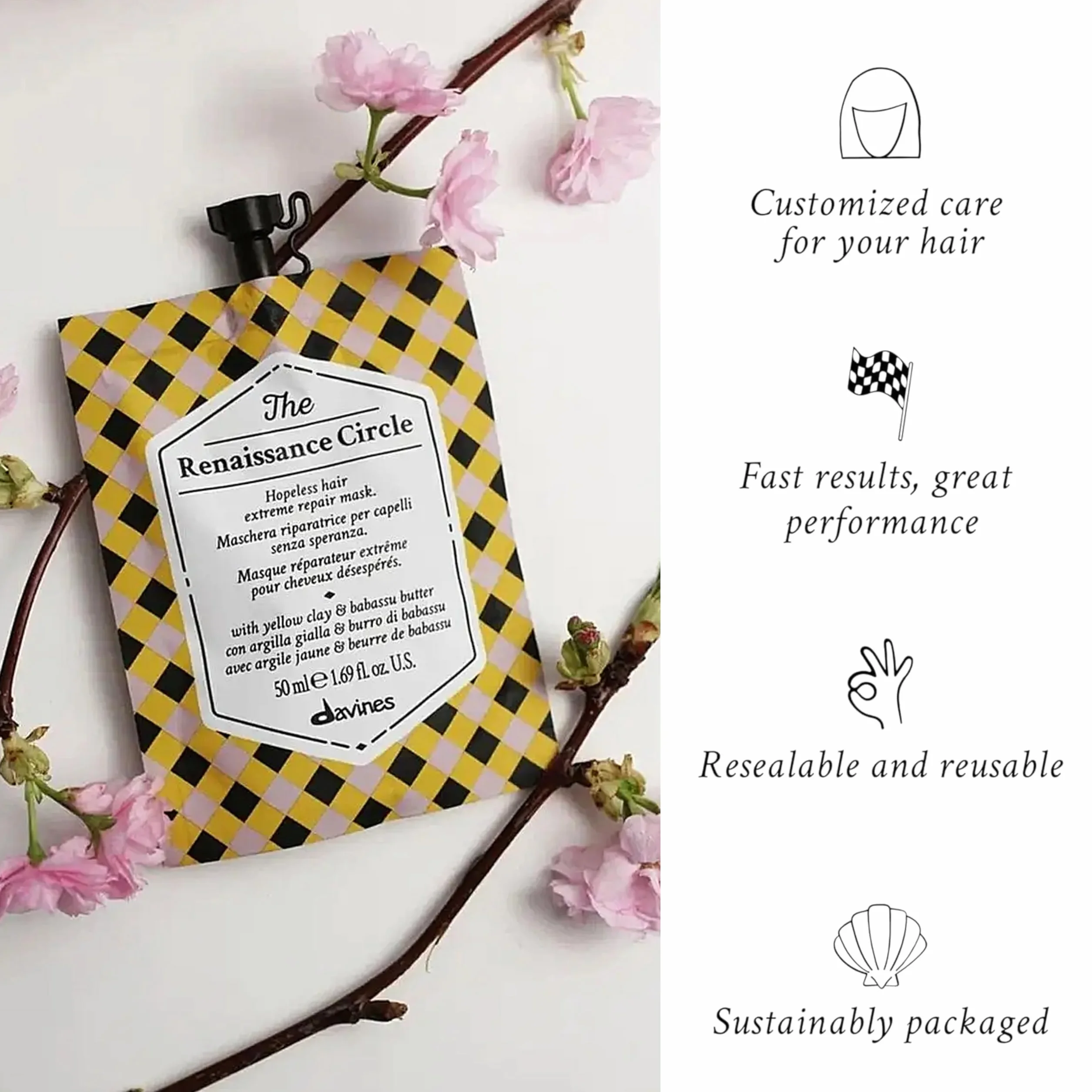 Davines The Chronicles Renaissance Circle maska do włosów, 50 ml