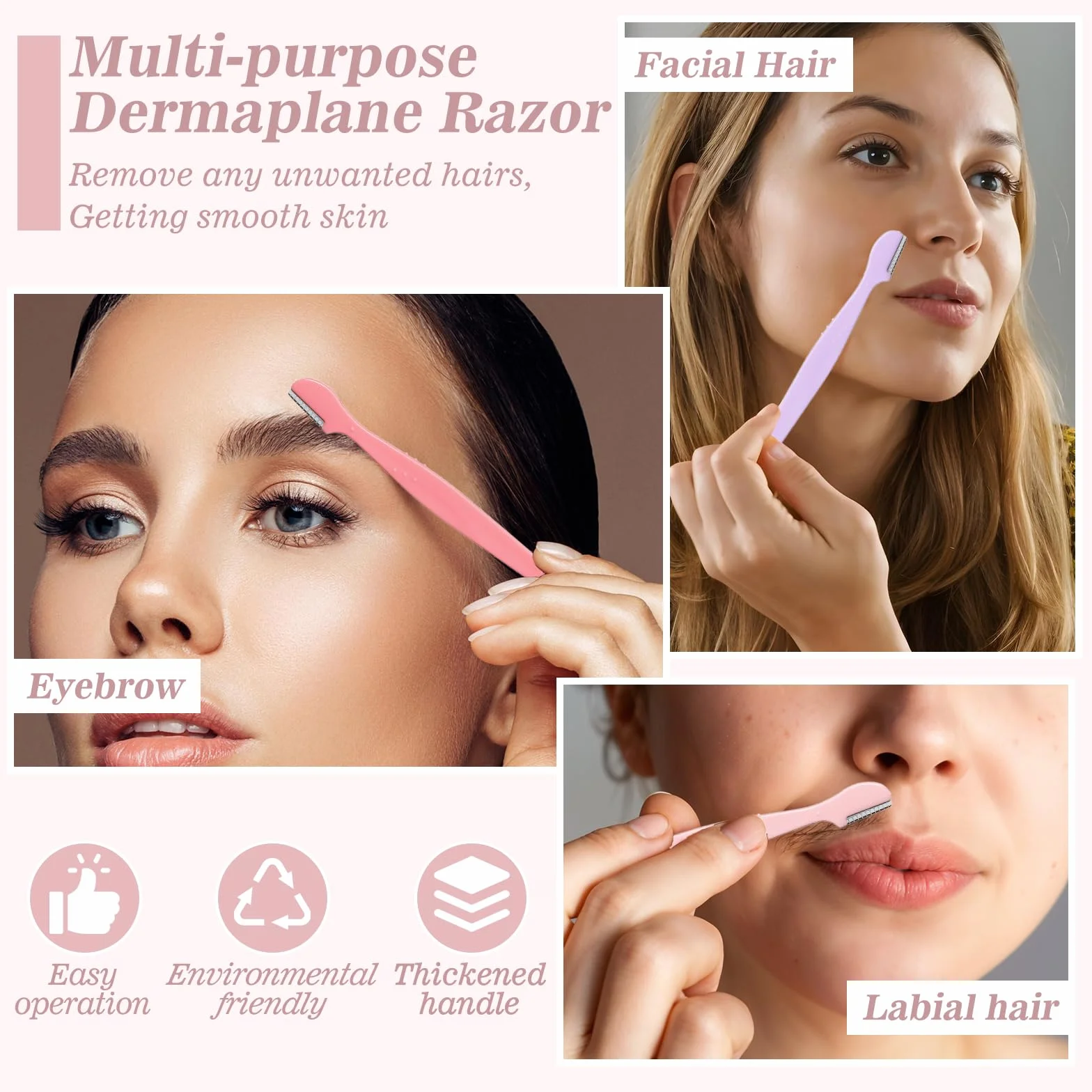 30 sztuk Kilka sztuk golarki do brwi, golarki do brwi dla mężczyzn i kobiet, wielofunkcyjna golarka do peelingu twarzy, przenośna golarka do dermaplaningu