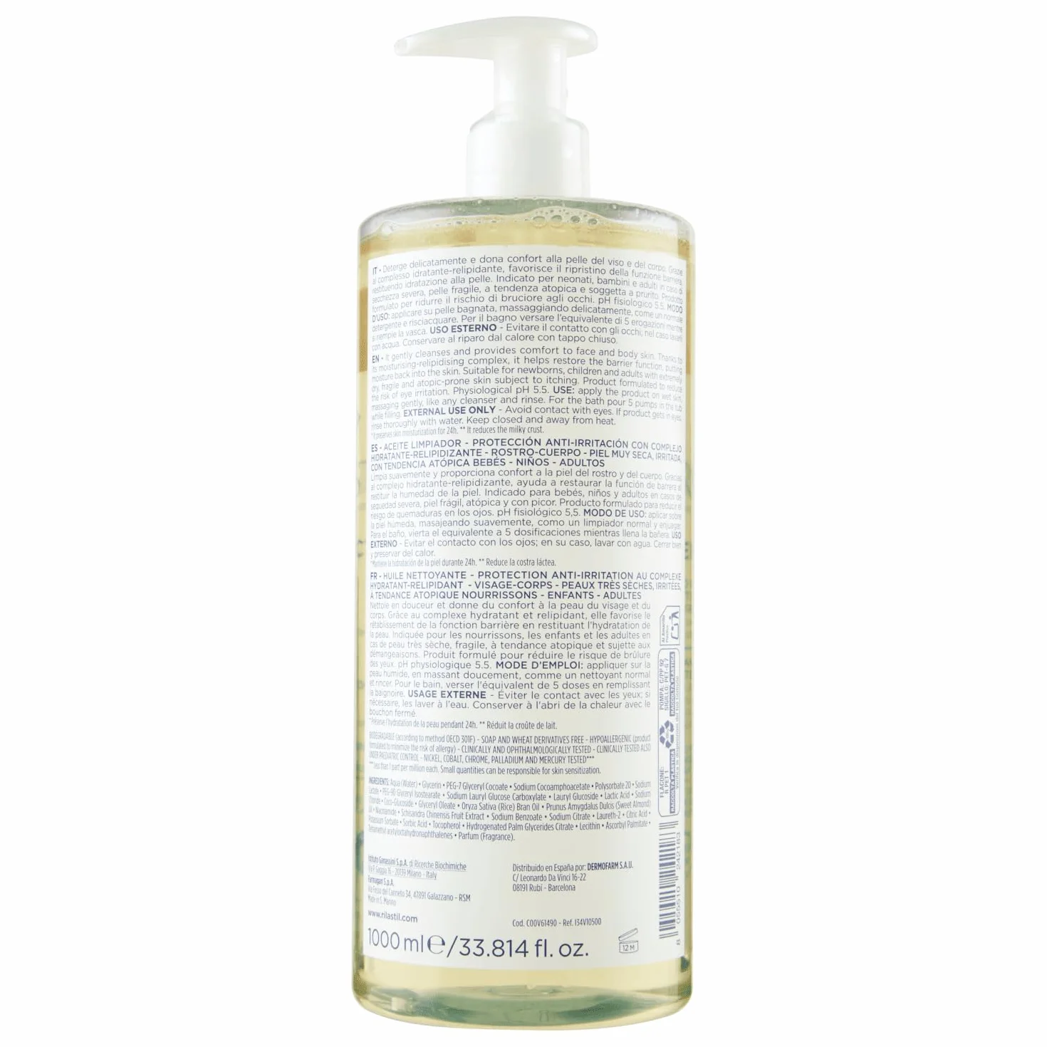 Rilastil Xerolact Olej ochronny do suchej skóry 1000 ml