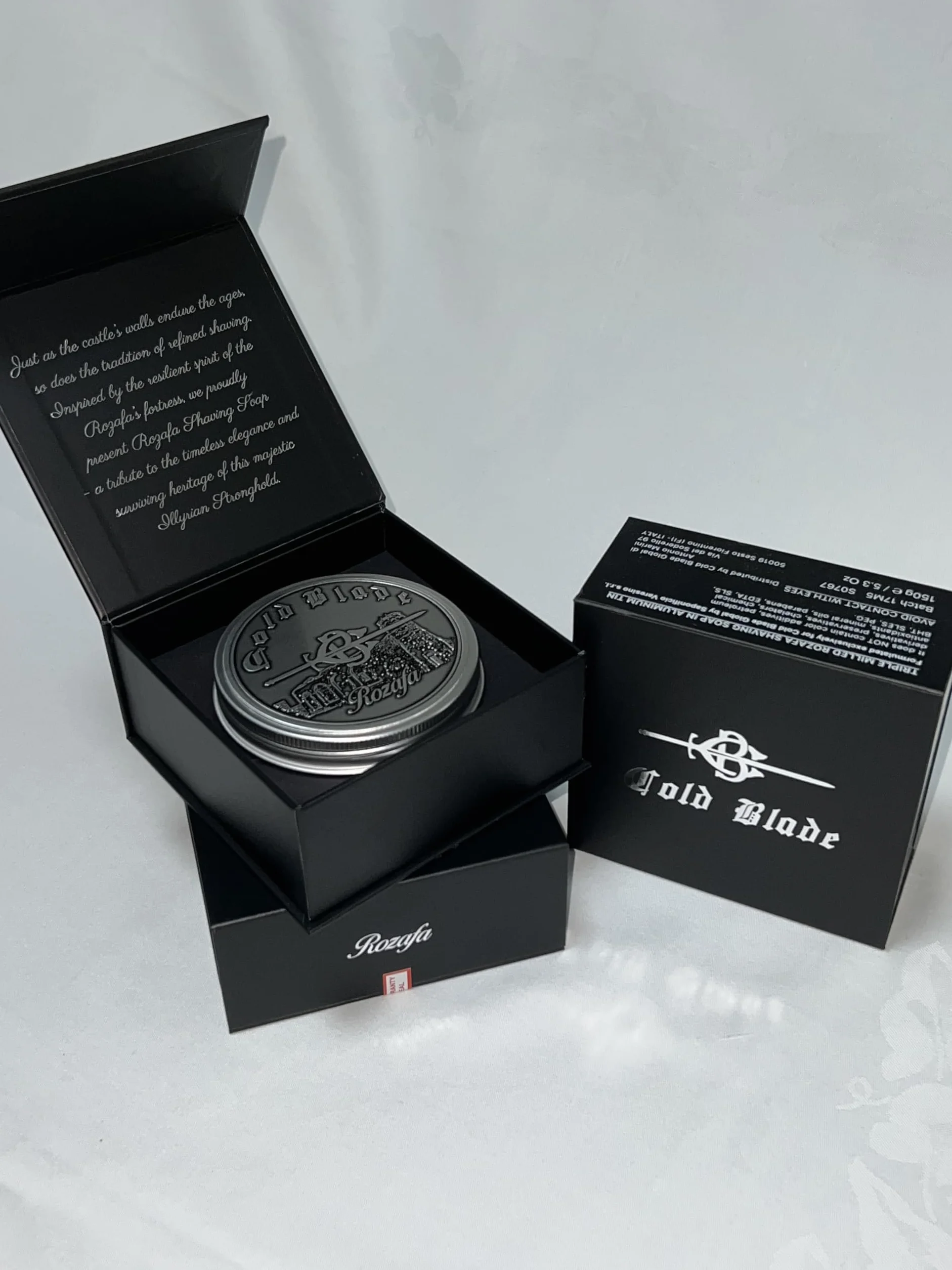 Rozafa Shaving Soap | 150 g / 5,3 uncji Artisanal Triple Milled Soap - Cauldron Crafted - Ręczne mydło - Idealna kremowa skóra idealna do skóry wrażliwej - z olejkami niezbędnymi i naturalnymi