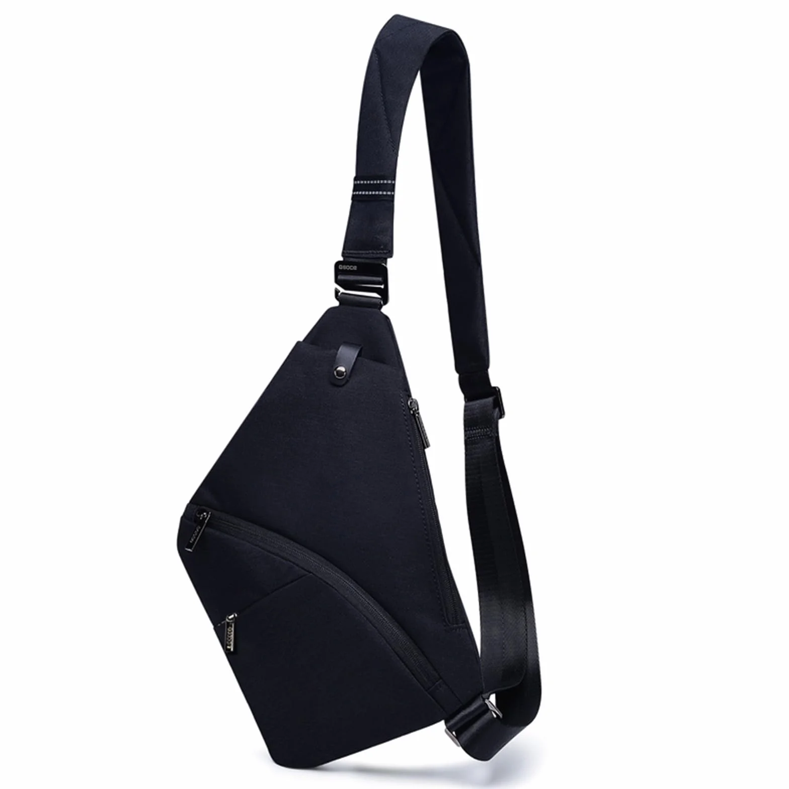 OSOCE Męska torba na klatkę piersiową, antykradzieżowa torba na ramię, torba crossbody, wodoodporne torby, pokrowiec na rower, wędrówki, podróż dla mężczyzn i kobiet, 2.0 Czarny, L,