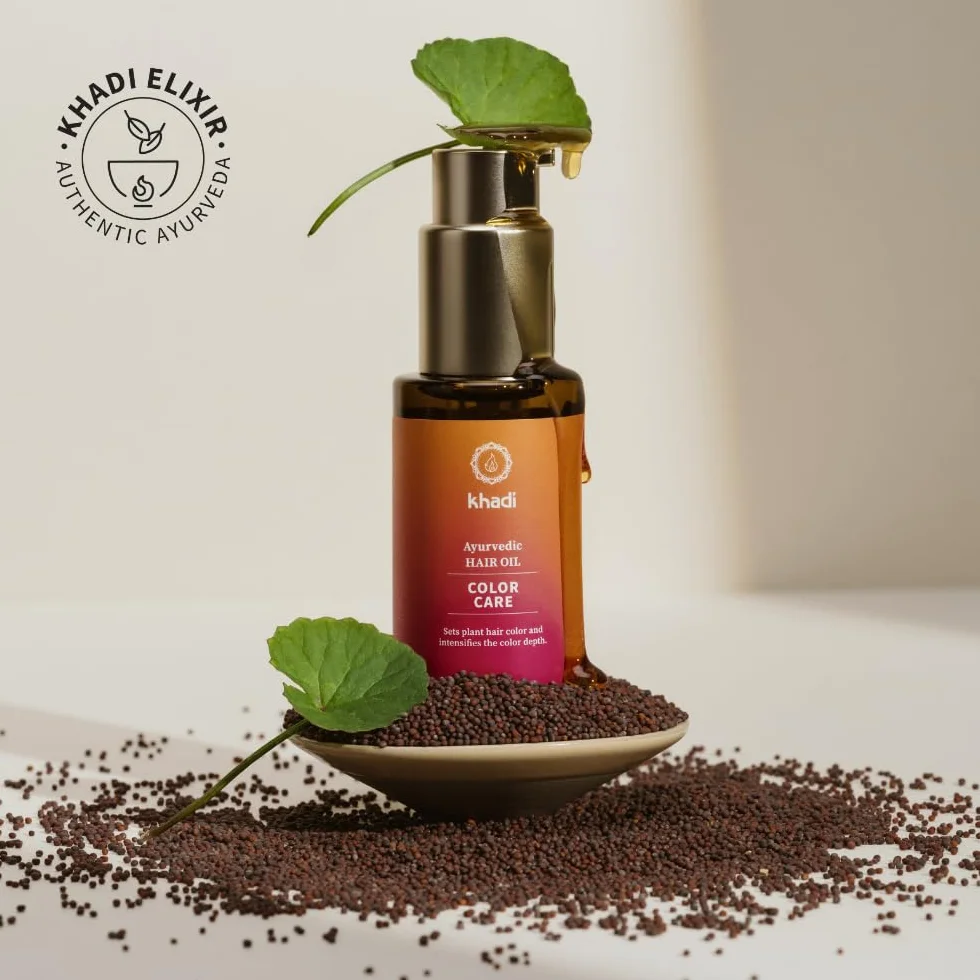khadi COLOR CARE Ajurwedyjski olejek do włosów, kuracja utrwalająca kolor, ochrona UV, 50ml