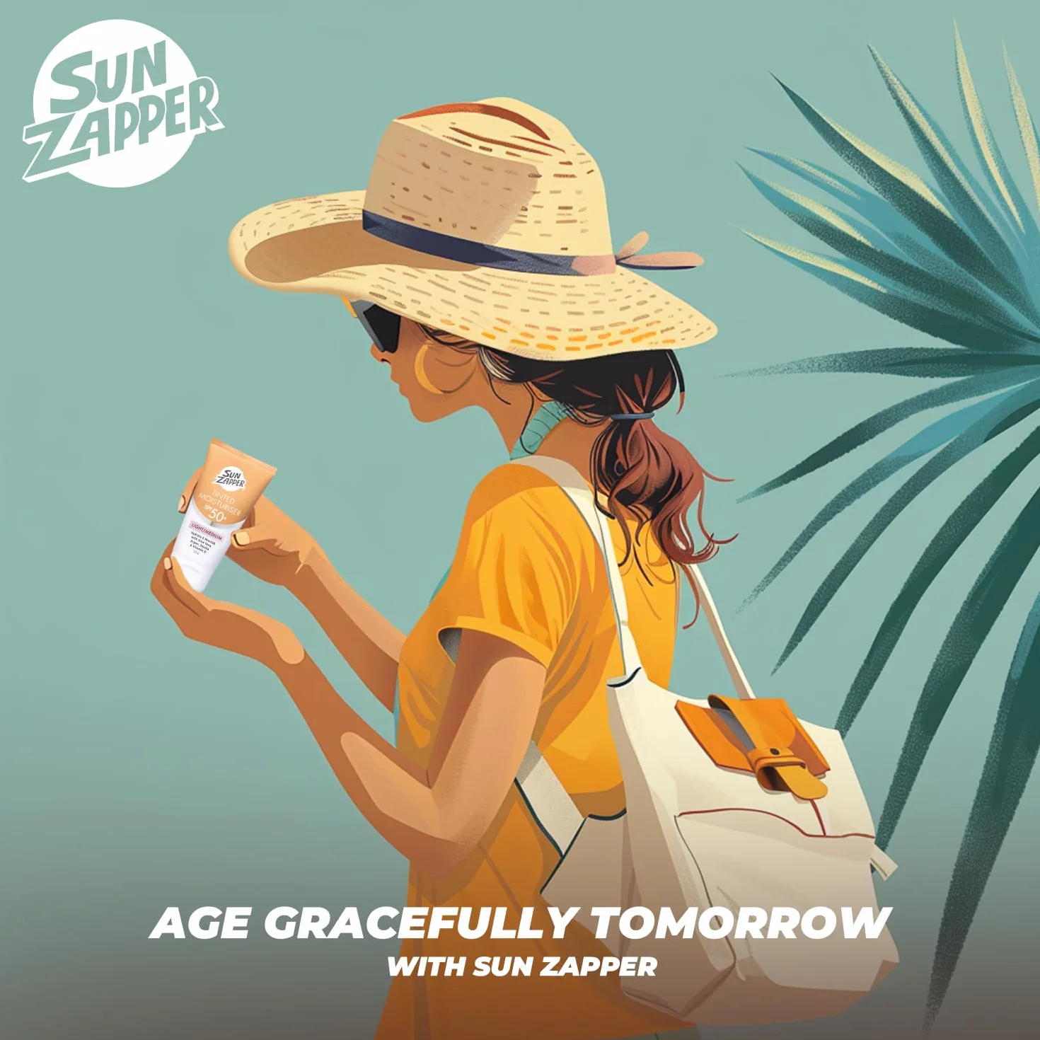 Sun Zapper BB Cream Tinted Sunscreen – SPF 50+ Moisturizer with Aloe Vera, Kakadu Plum, Jojoba, Witamina E, lekki, średni odcień, 50 ml, wyprodukowano w Australii