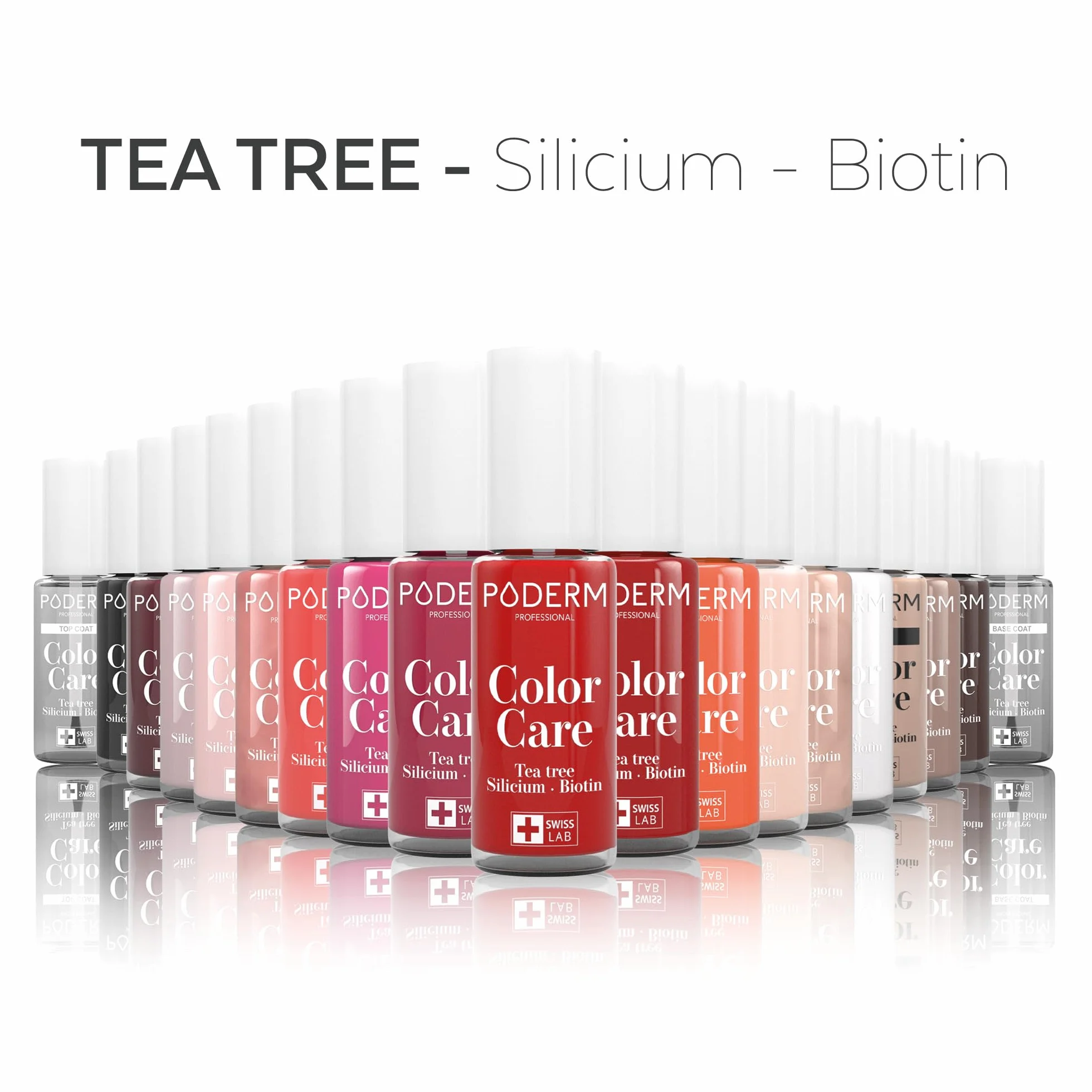 LAKIER DO PAZNOKCI | Lakier Czerwony Allure Tea Tree - Zapobieganie i leczenie żółtych/uszkodzonych paznokci przez grzybicę paznokci - Pielęgnacja i kolory - Swiss Lab