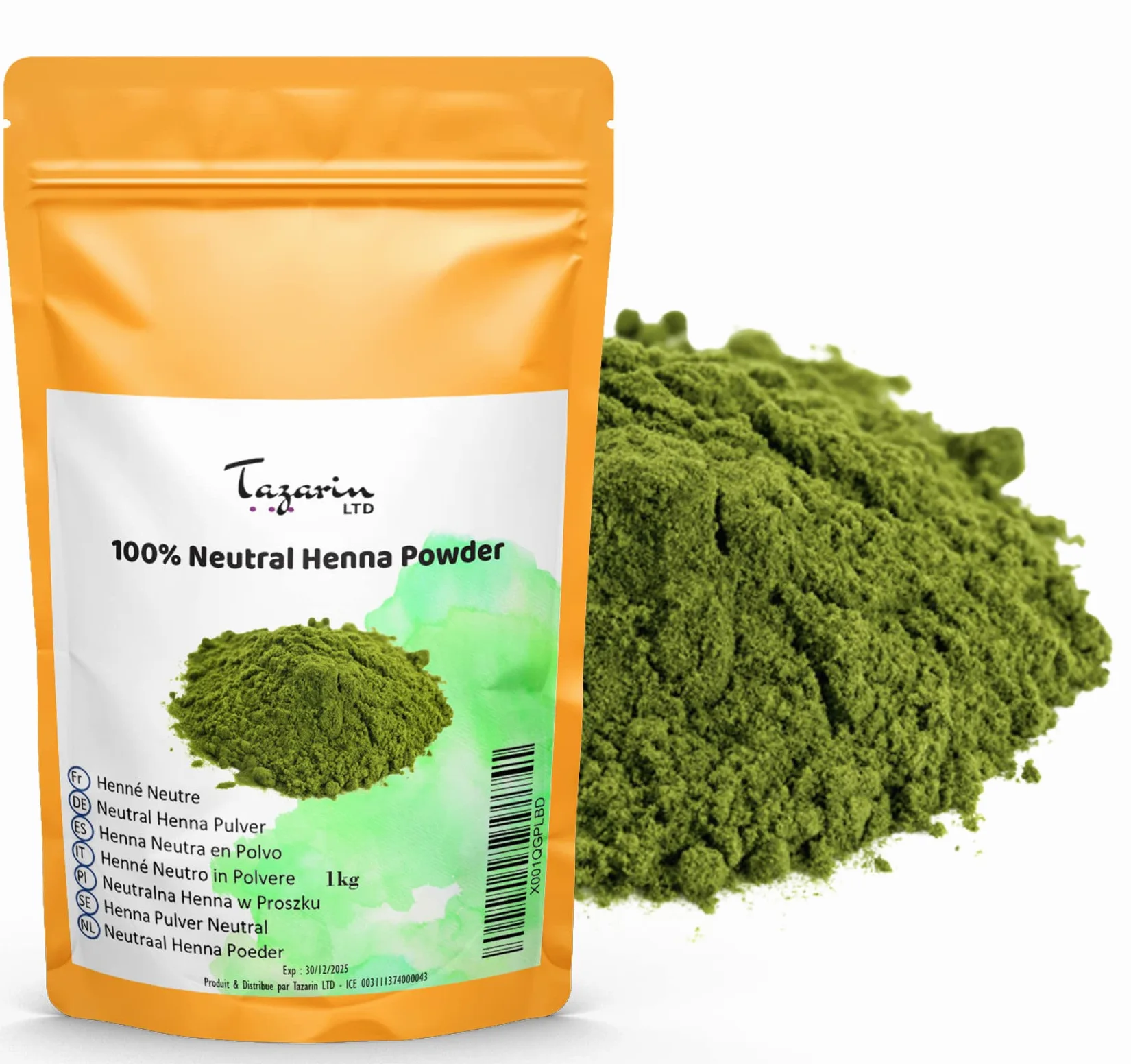 Henna neutralna w drobnym proszku 1kg - bezbarwna, 100% naturalna do pielęgnacji włosów