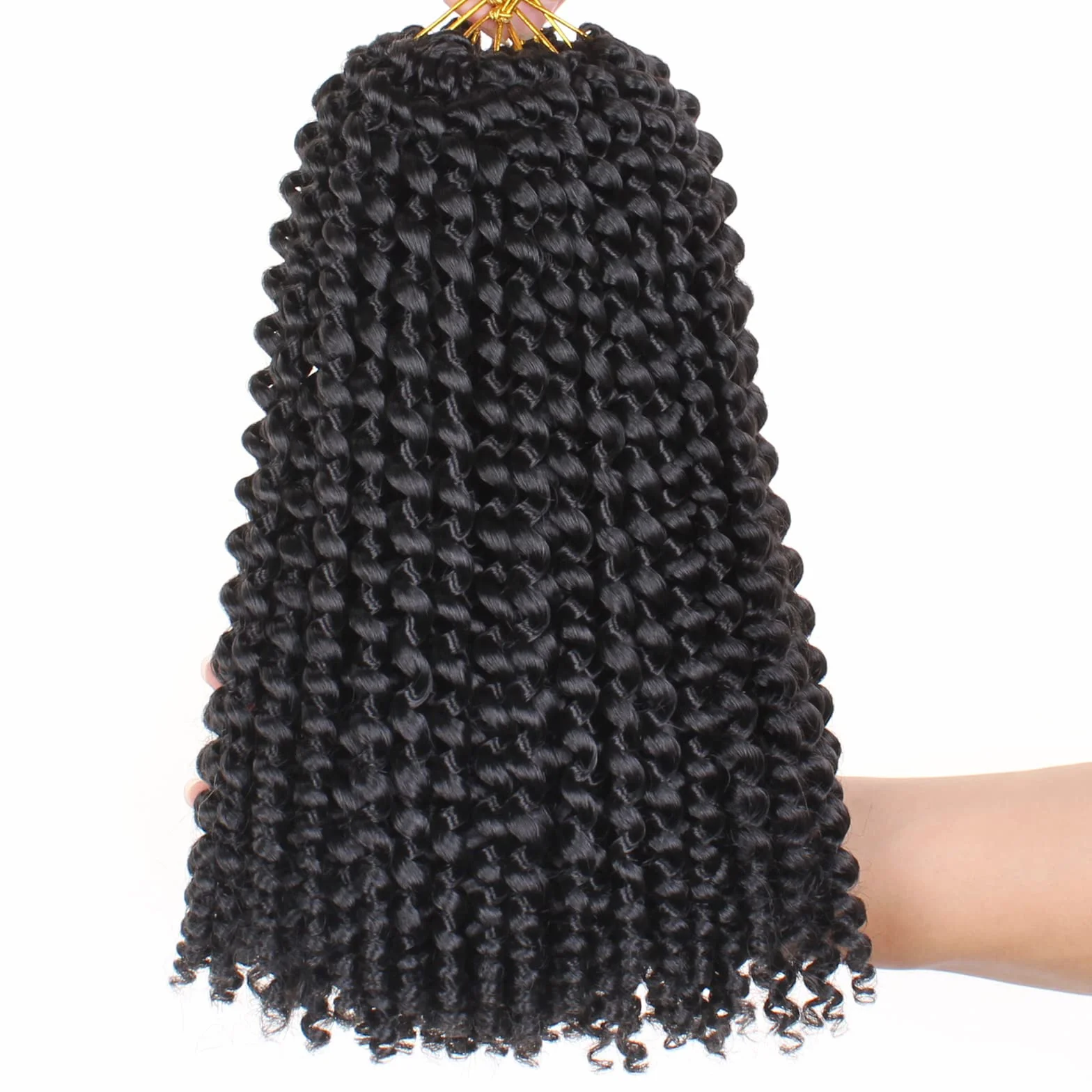 Leeven 7 opakowań krótkie passion Twist szydełkowane warkocze włosy dla motyla sztuczne loki 30 cm fala wodna szydełkowane włosy gorąca woda ustawienie pasja skręty plecione włosy czeskie warkocze włosy 1B #