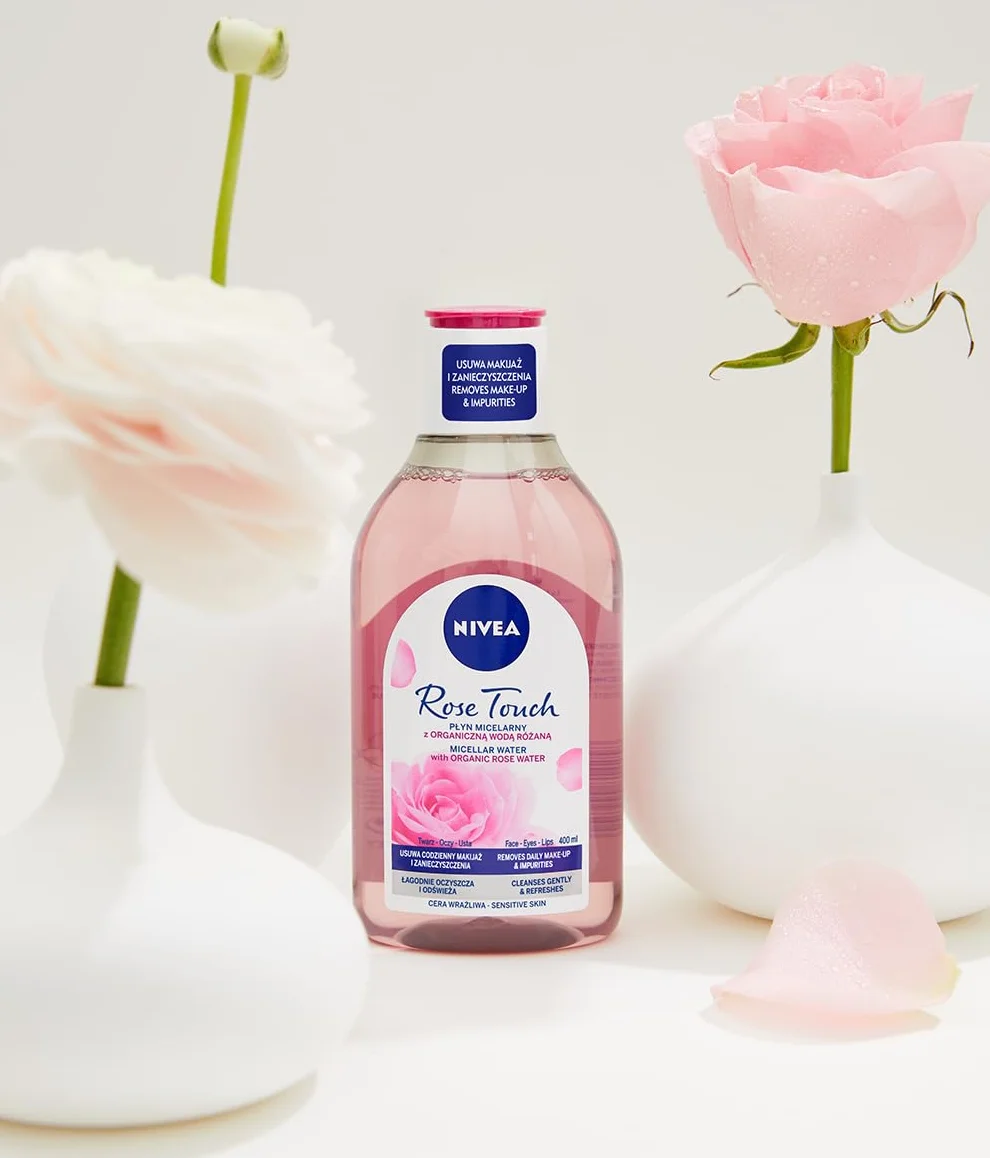 NIVEA Rose Touch Płyn micelarny z organiczną wodą różaną do cery wrażliwej 400 ml