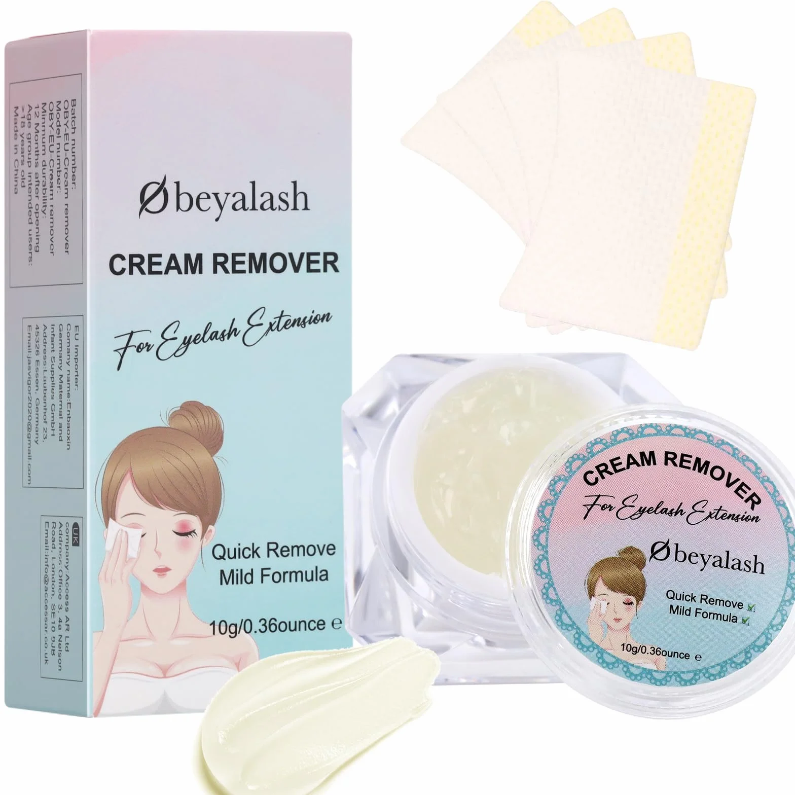 Zmywacz Do Rzęs Klej Do Rzęs Zmywacz 10g Szybkie Usuwanie Eyelash Extension Remover Cream by Obeyalash